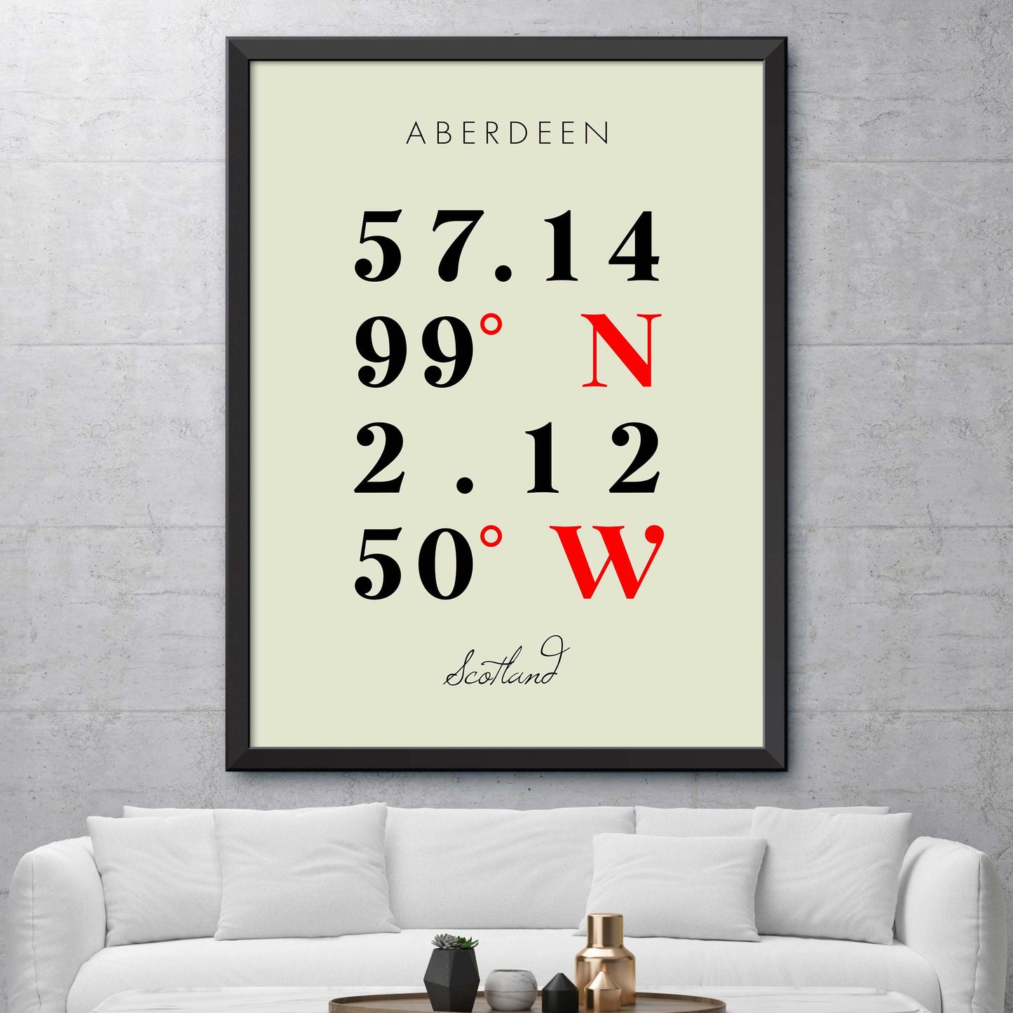 Aberdeen Coordinate Map