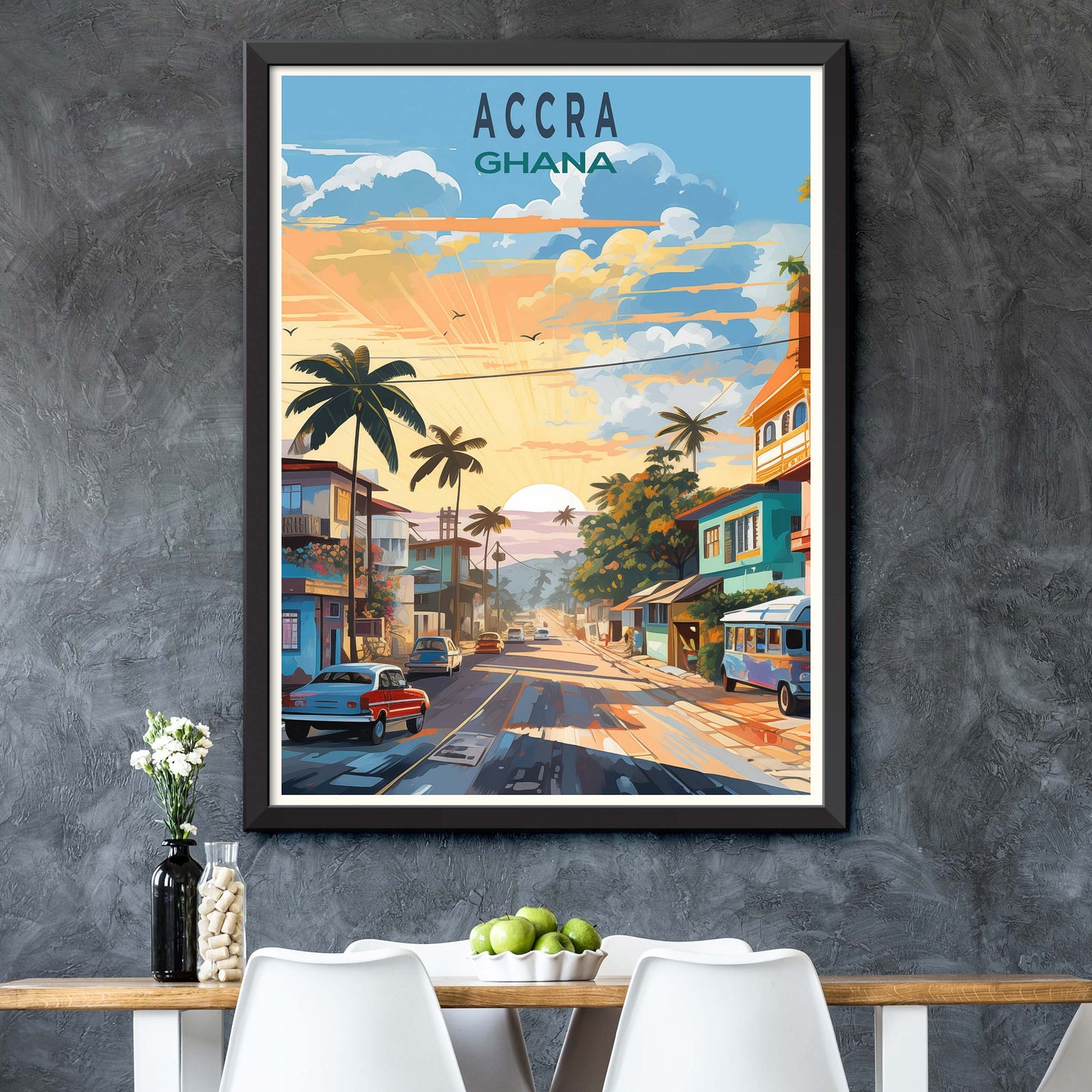 Ghana Travel Print