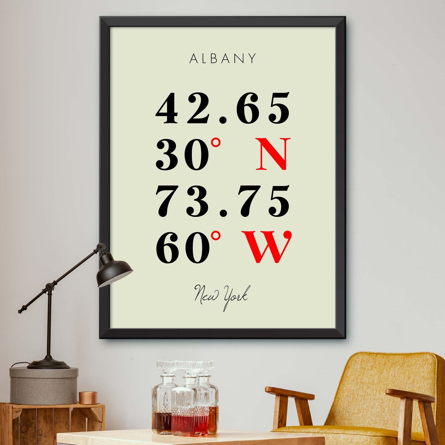 Albany, NY Coordinate Map