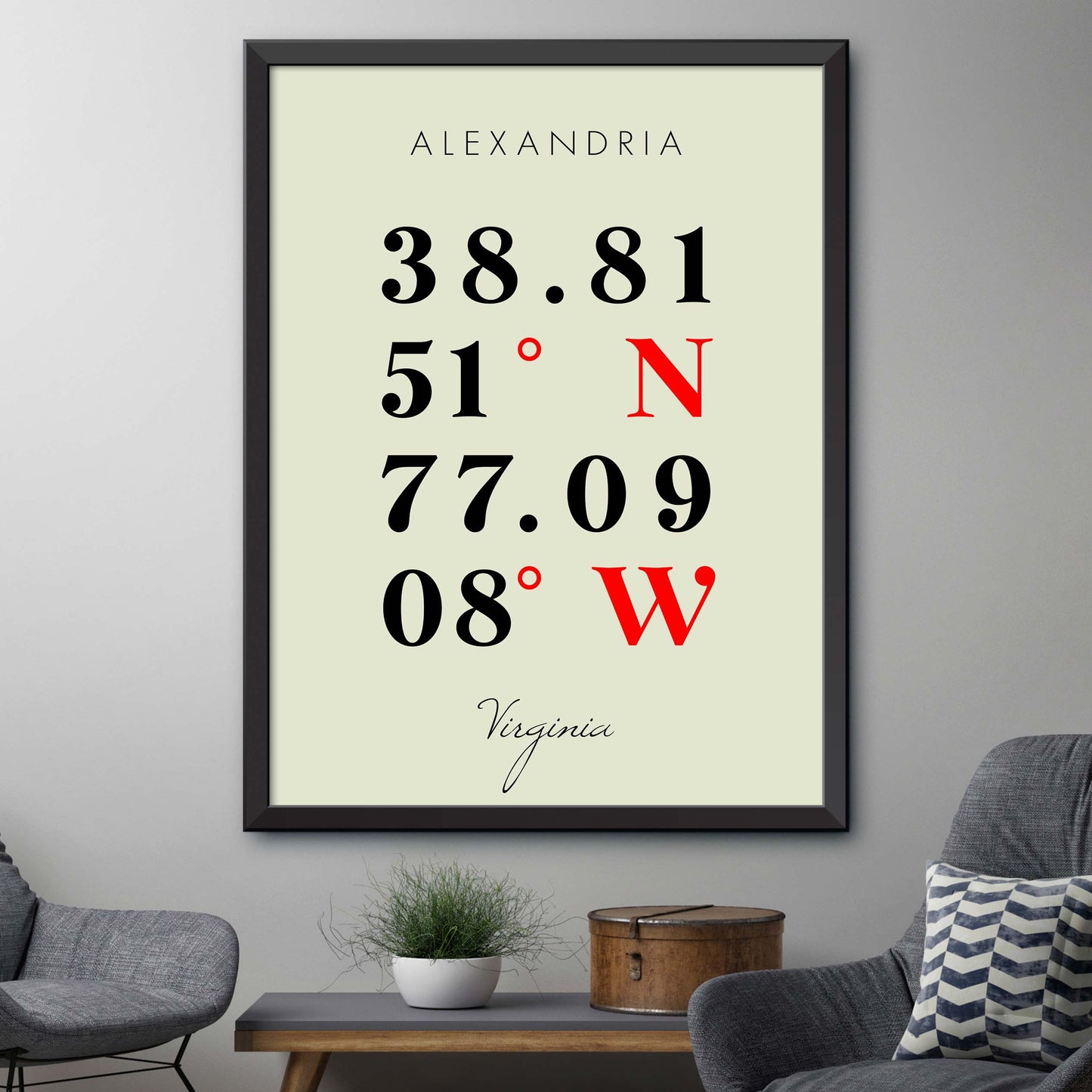 Alexandria Coordinate Map