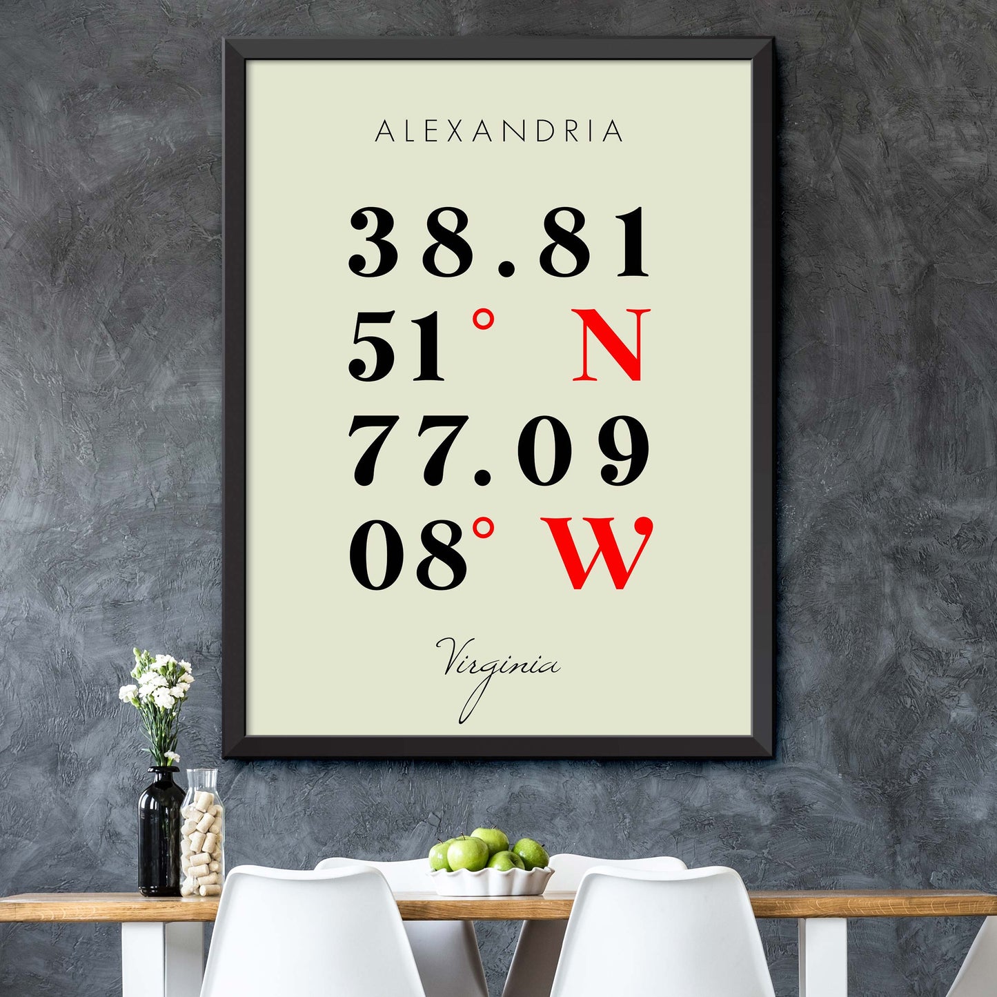 Alexandria Coordinate Map