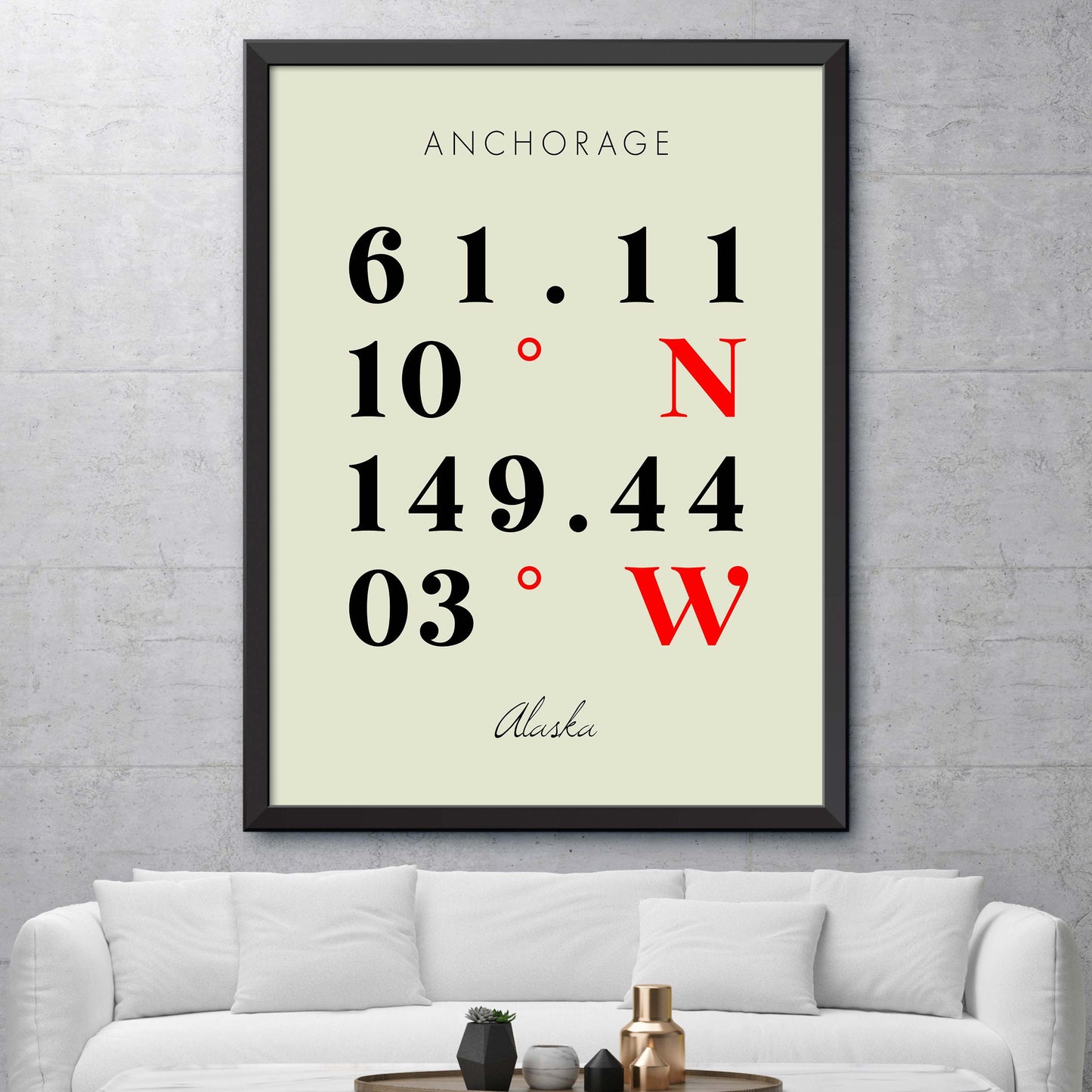 Anchorage Coordinate Map