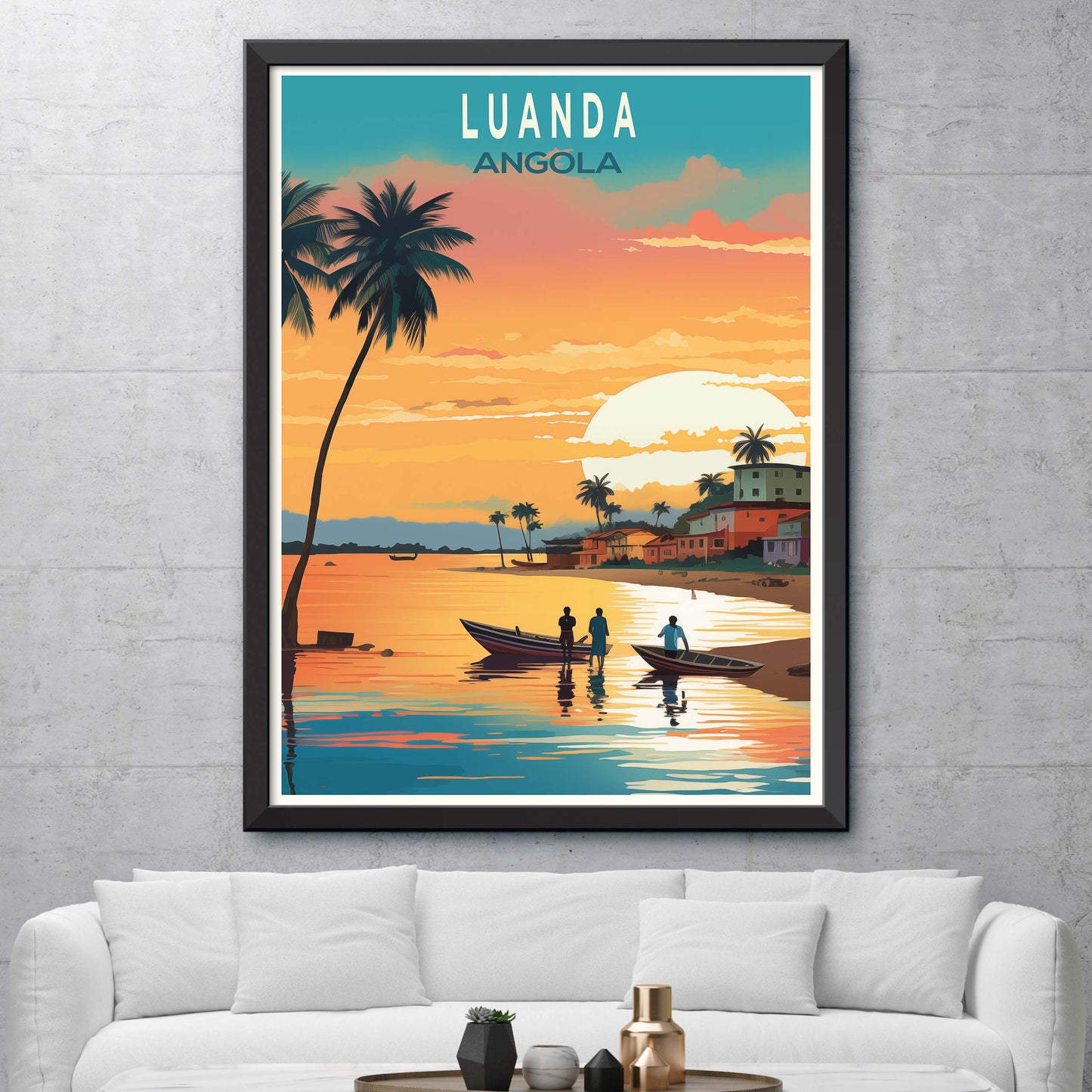Angola-Luanda, Luanda Travel Wall Art, Angola Painting Gifts