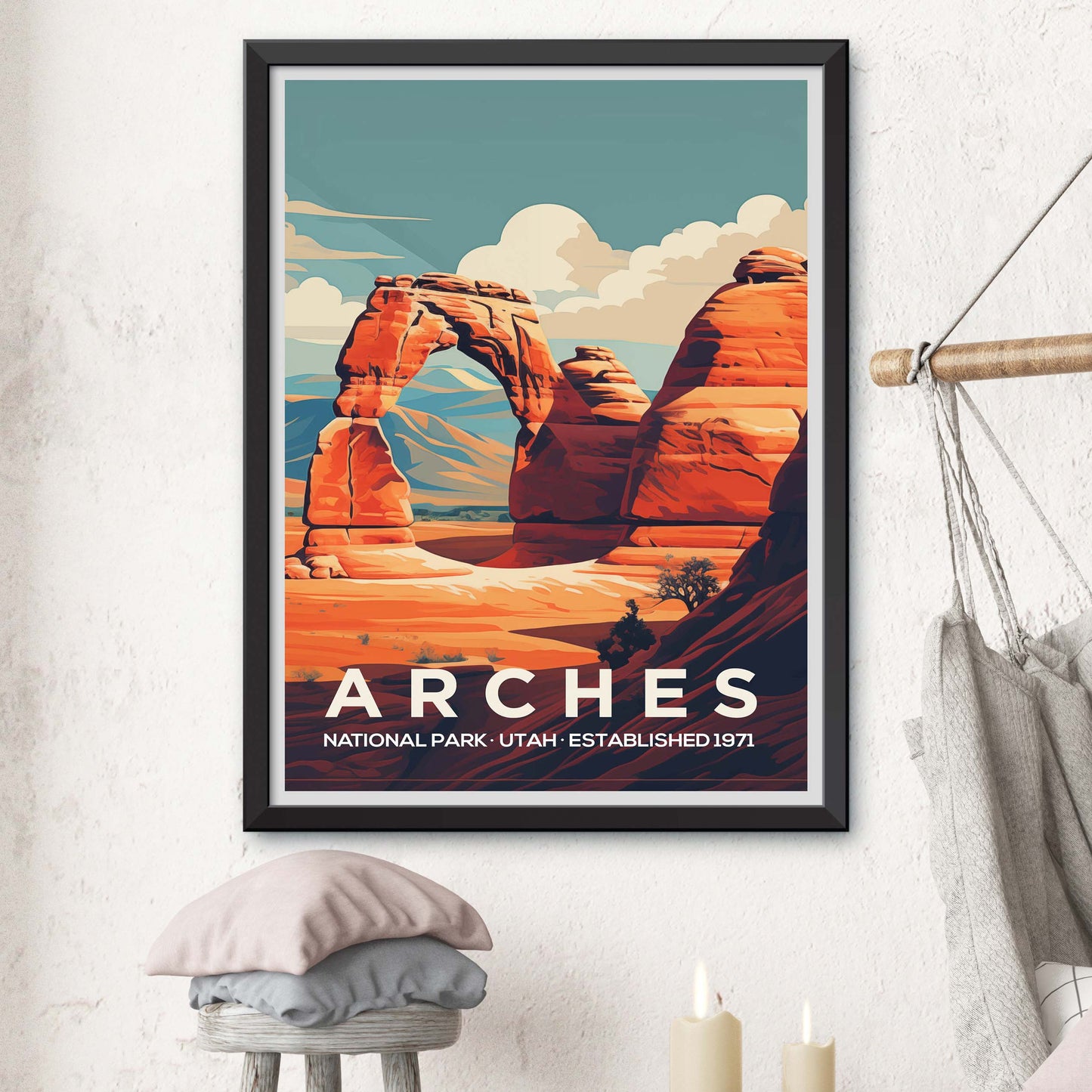 Arches Utah, Olympic National Park Print, National Park Minimalist Modern Poster, Olympic Poster