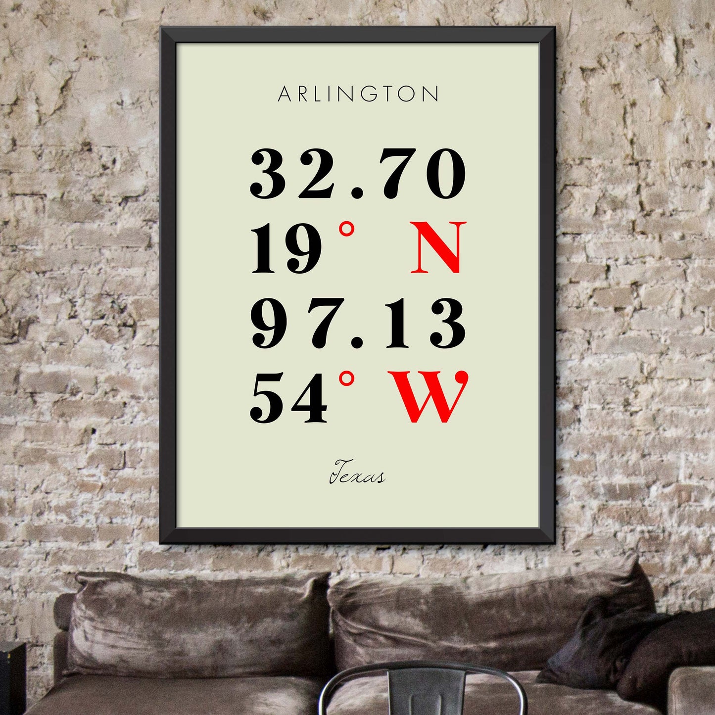Arlington, Texas Coordinate Map