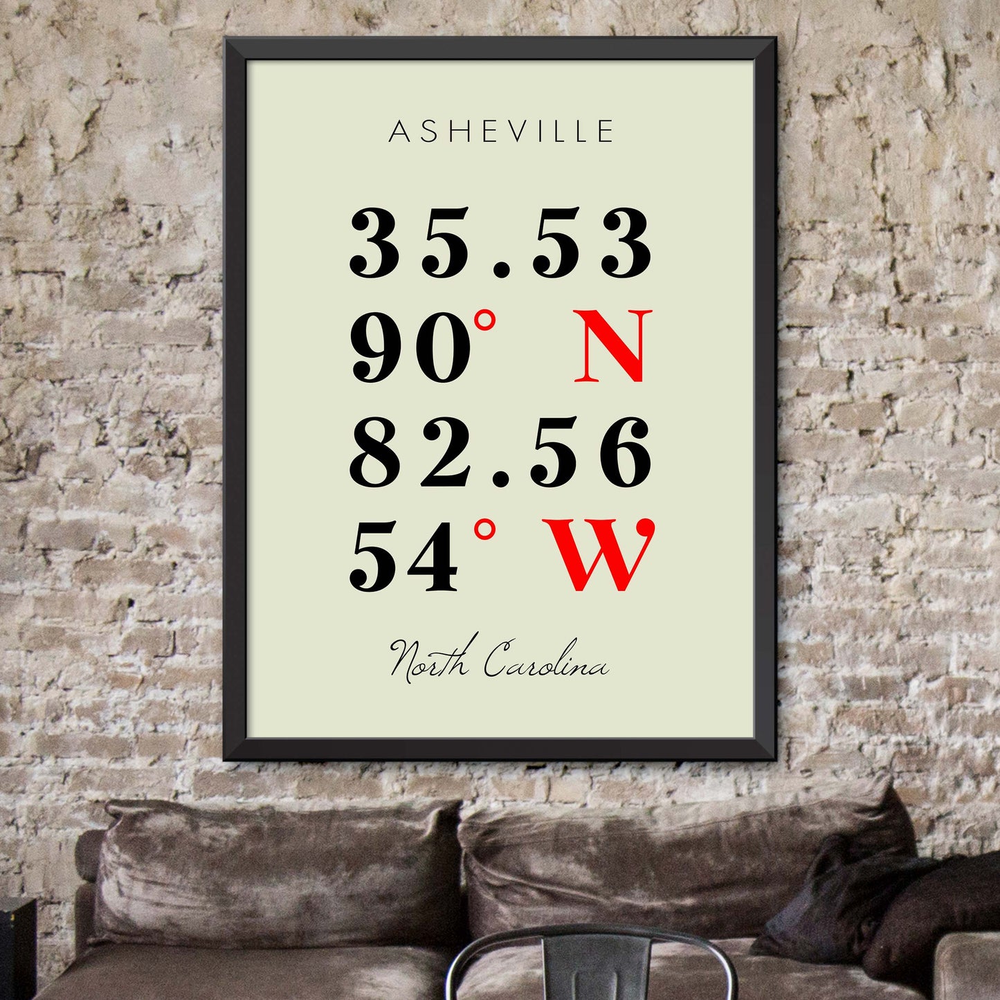 Asheville Coordinate Map