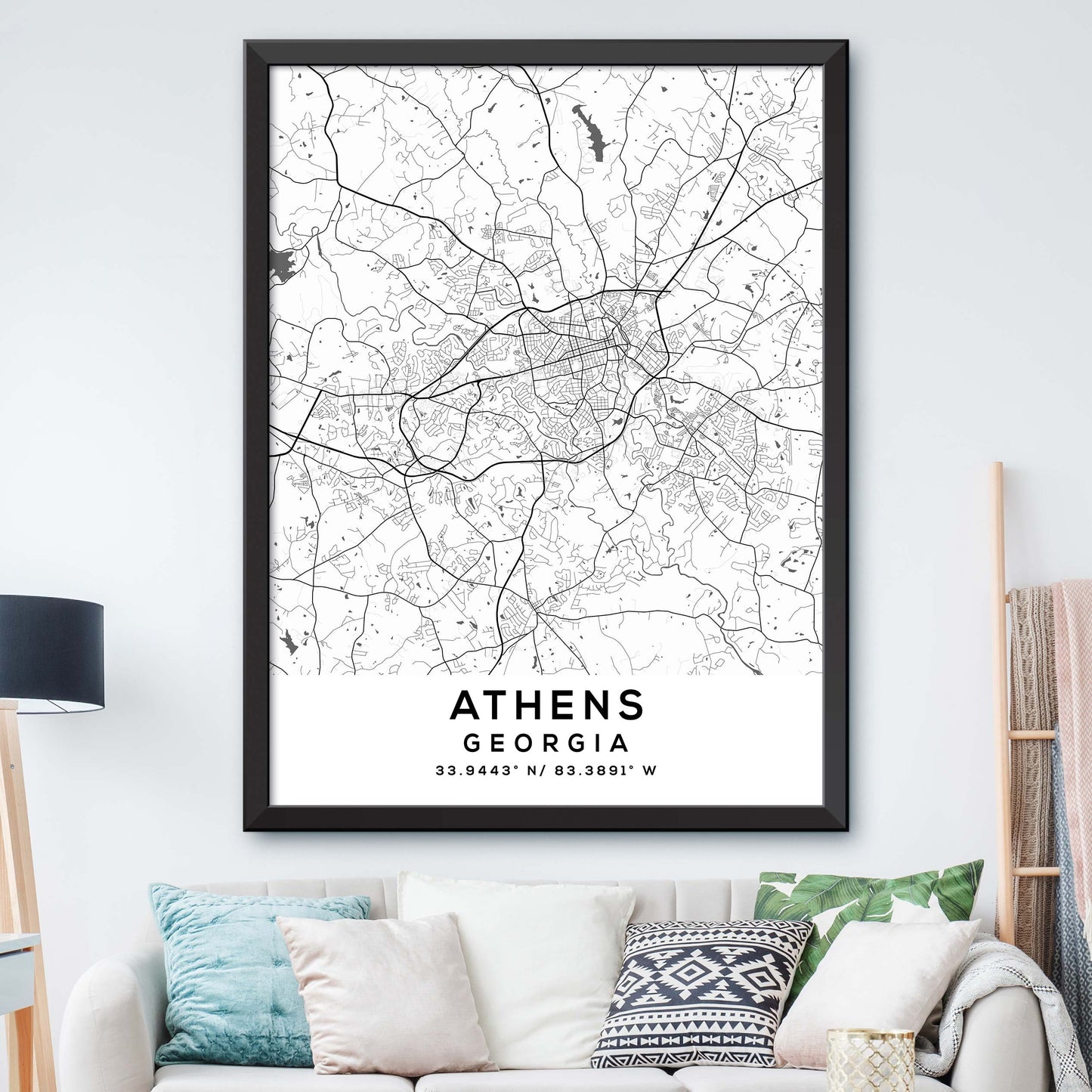 Athens,Georgia Map Print