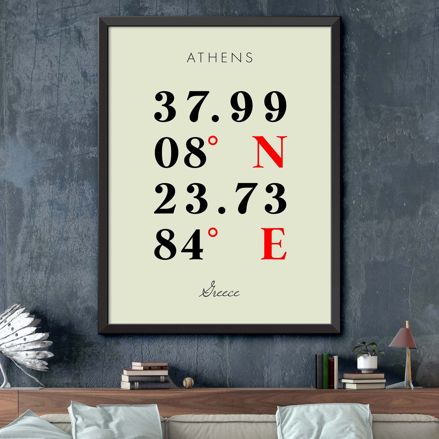 Athens, Greece Coordinate Map