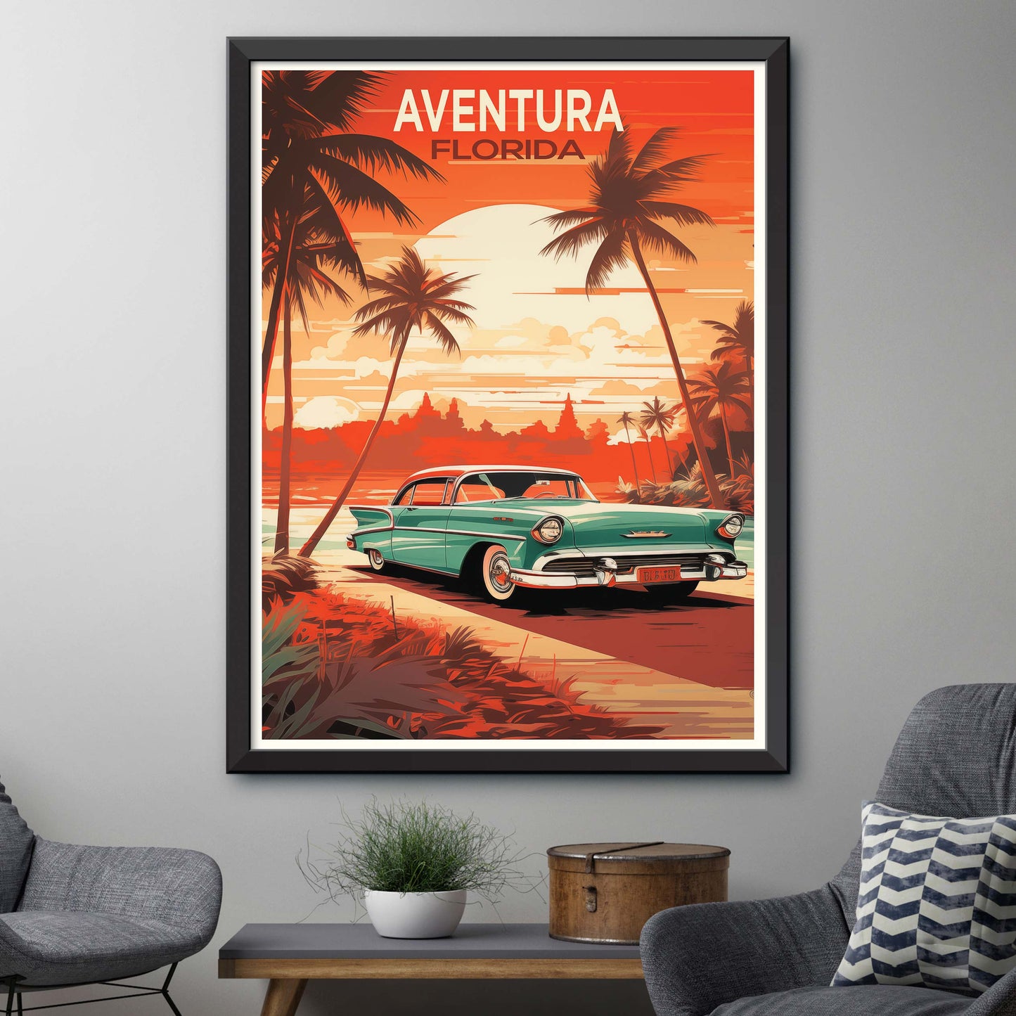 Aventura, Florida Illustration Poster