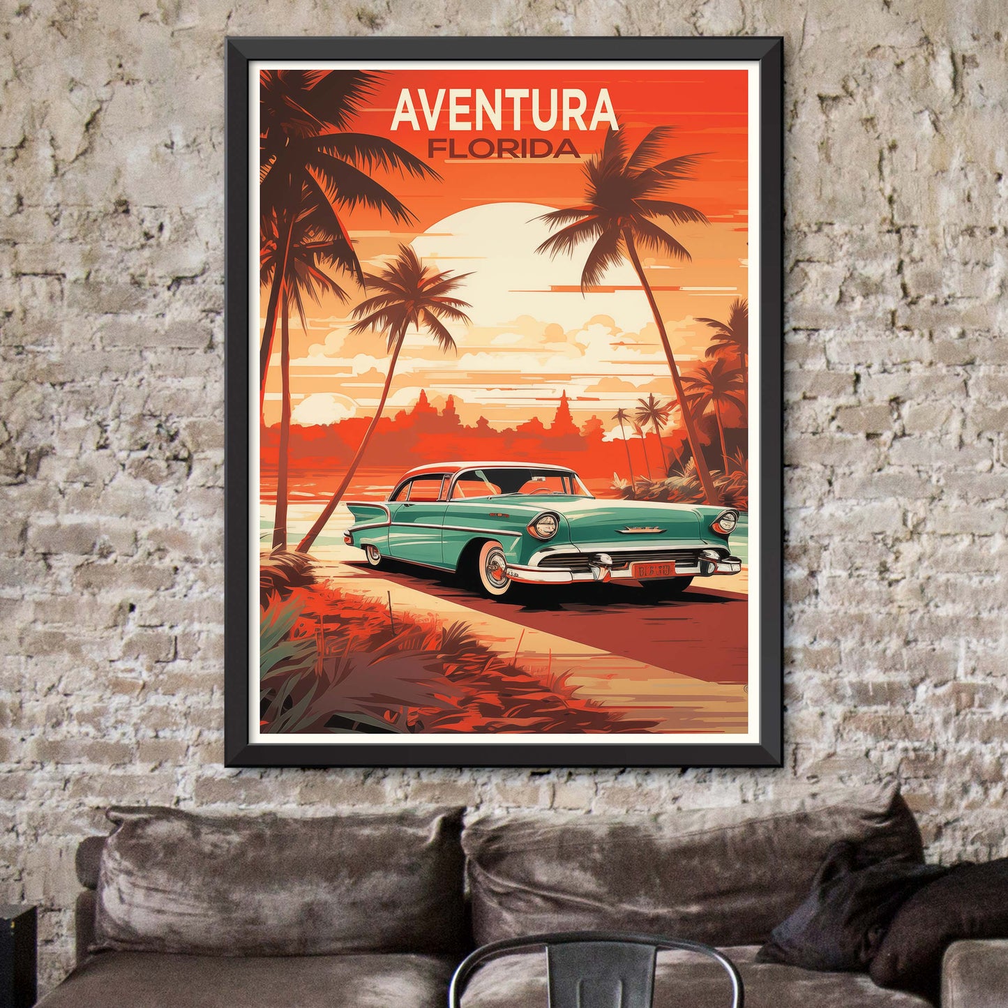 Aventura, Florida Illustration Poster