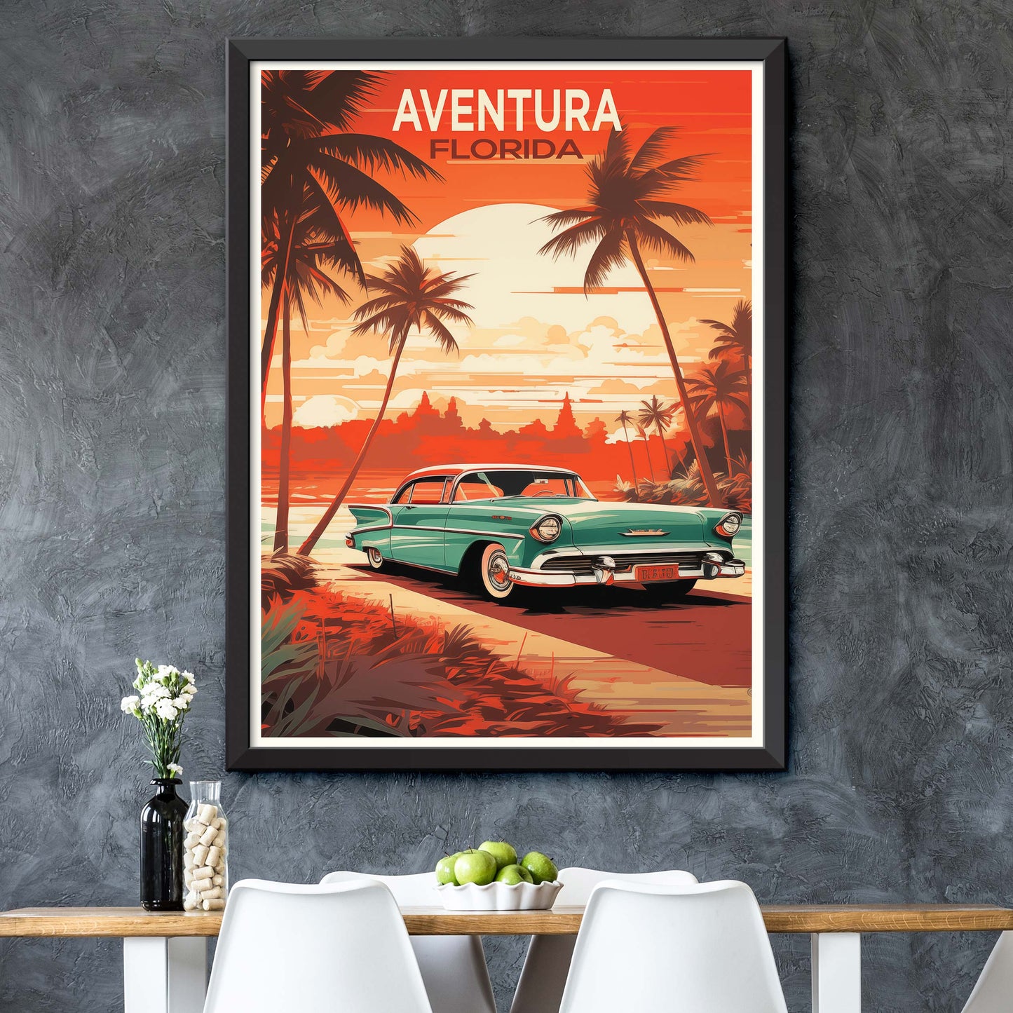Aventura, Florida Illustration Poster