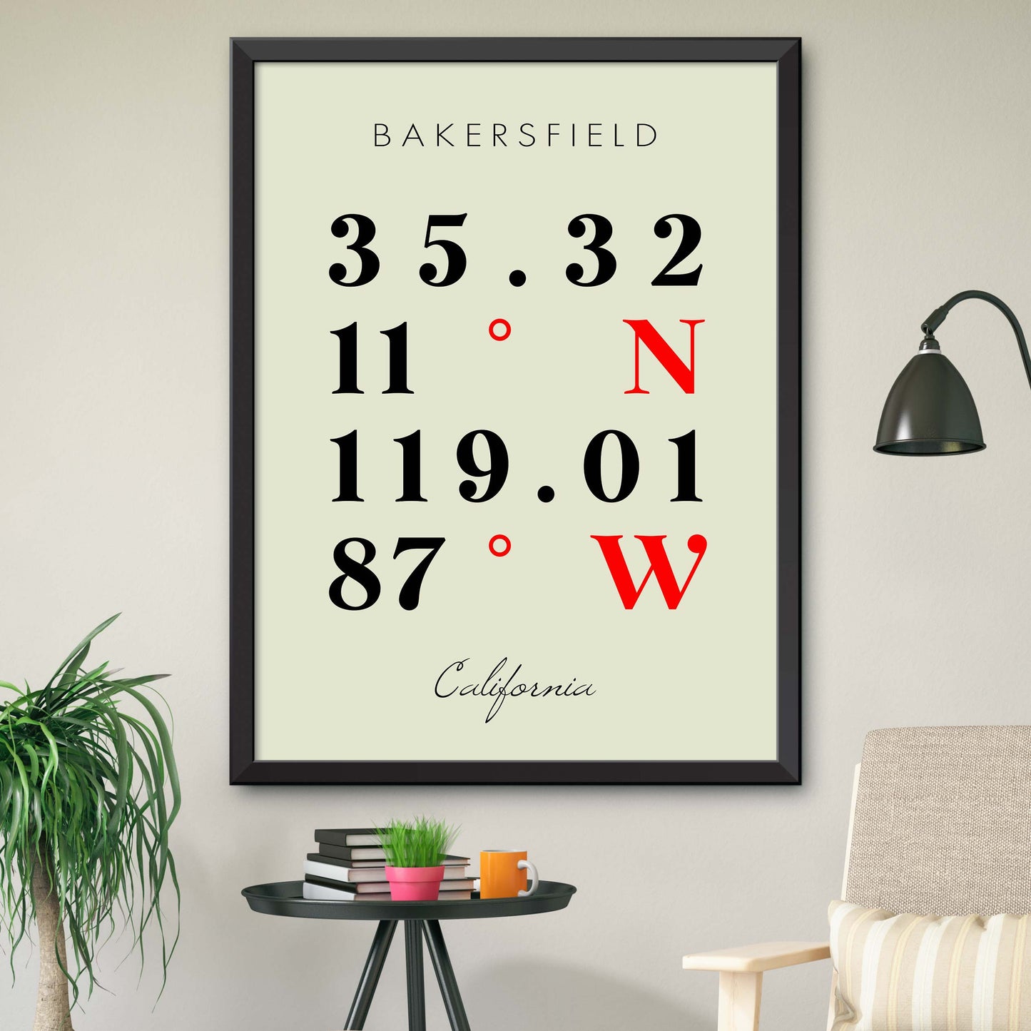 Bakersfield Coordinate Map