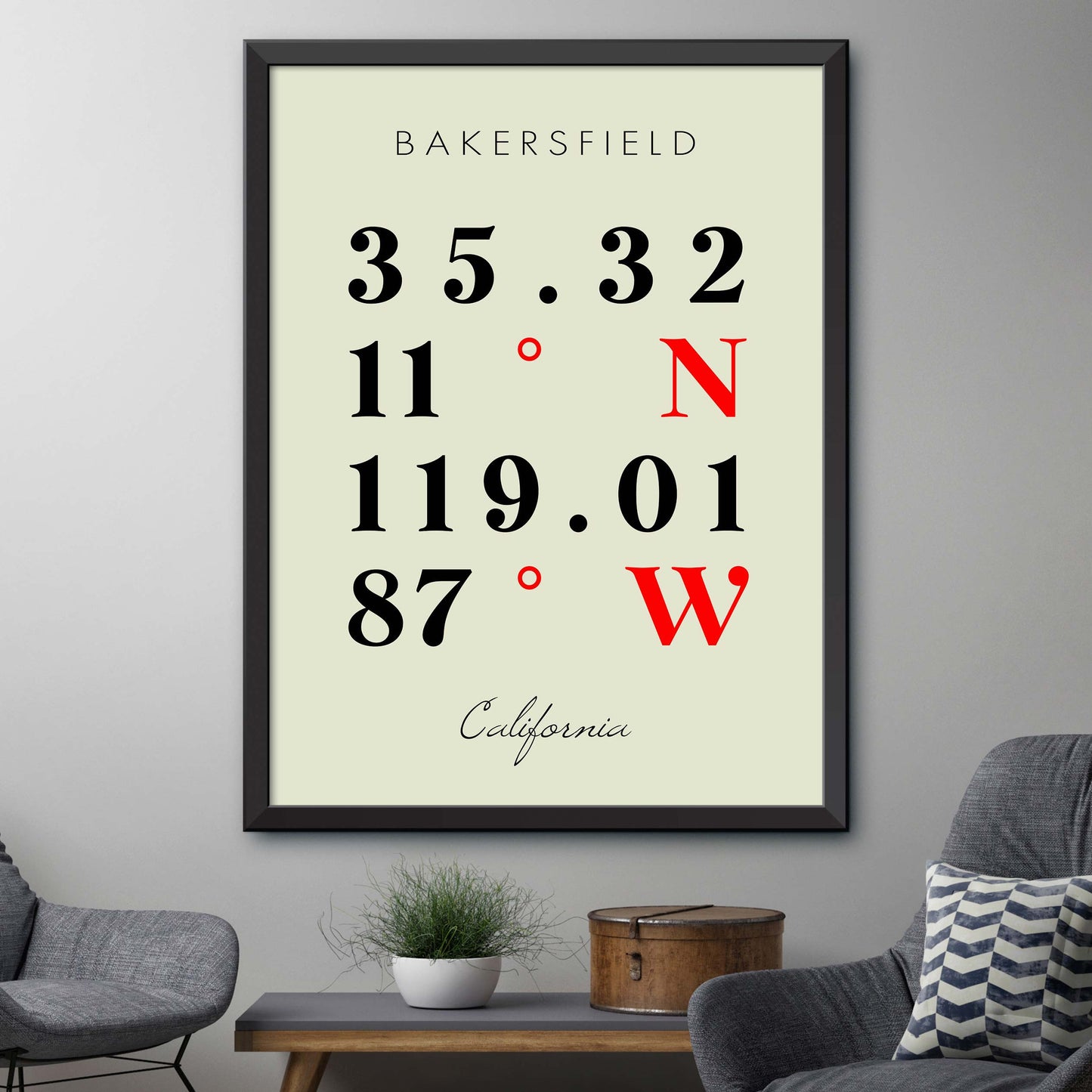 Bakersfield Coordinate Map