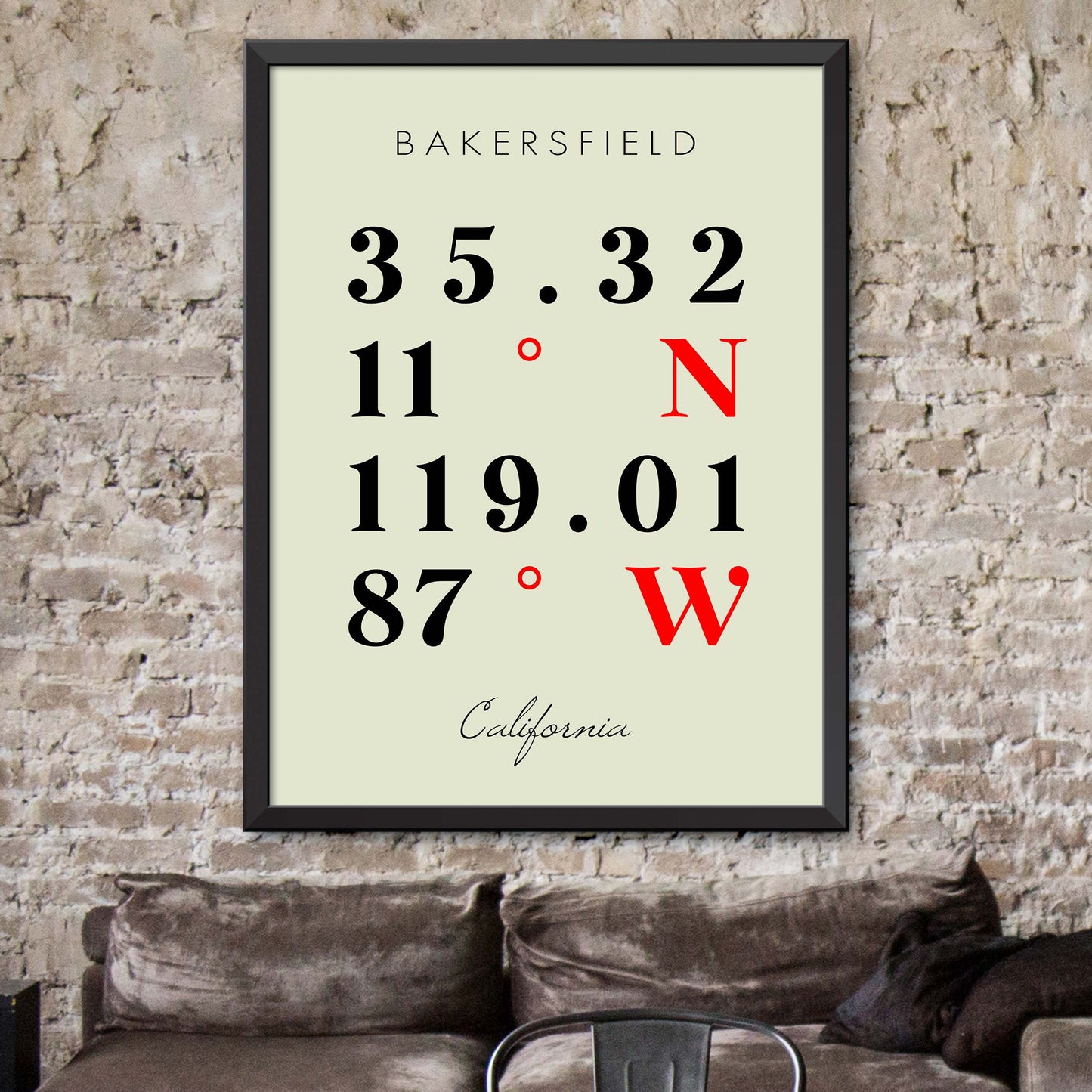 Bakersfield Coordinate Map