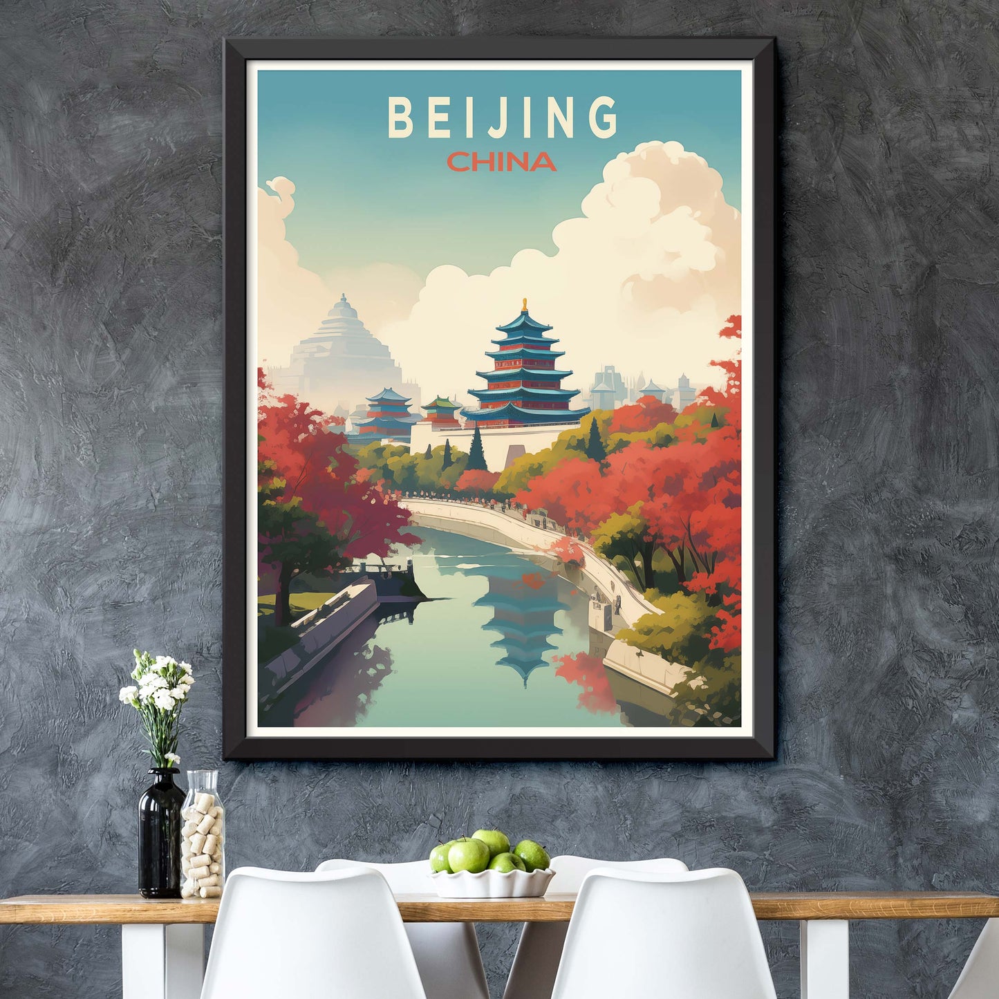 Beijing Travel Print Wall Art Beijing Wall Hanging Home Décor Gift