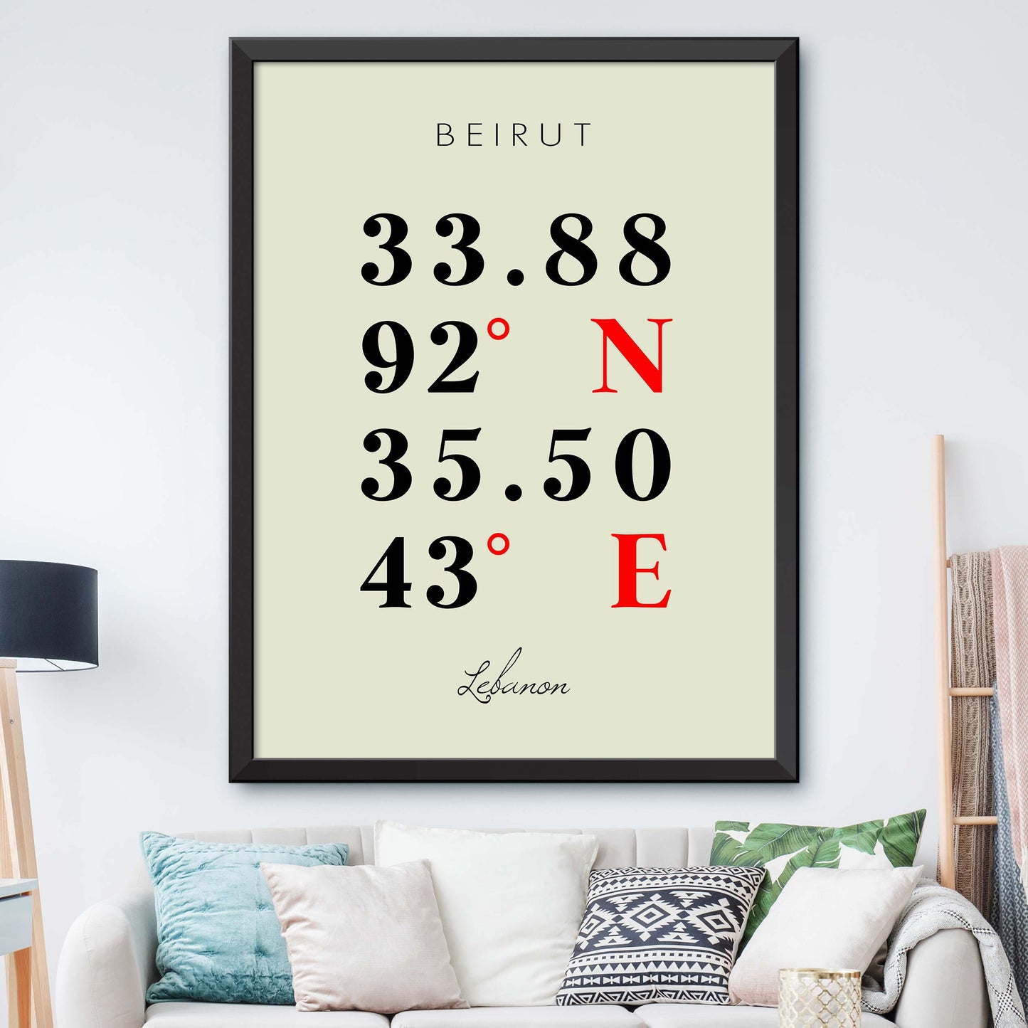 Beirut Coordinate Map