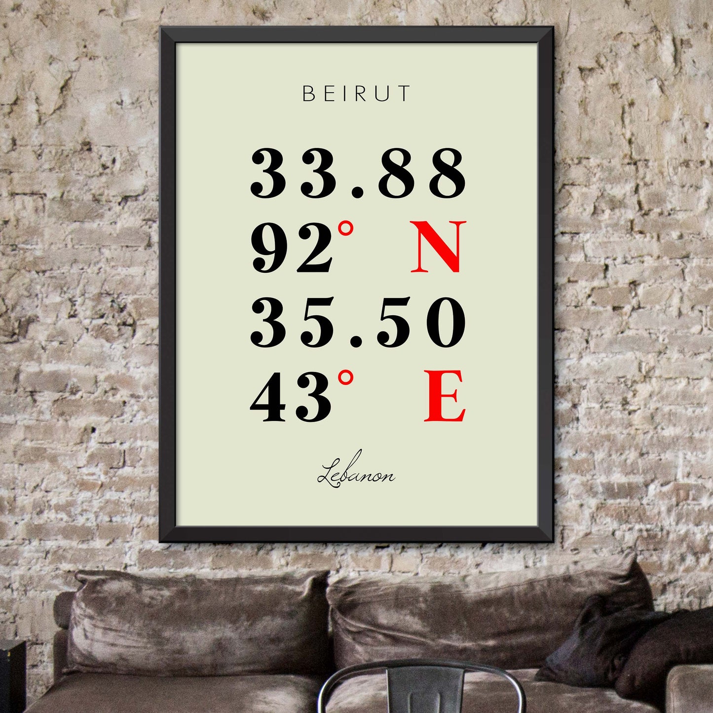 Beirut Coordinate Map