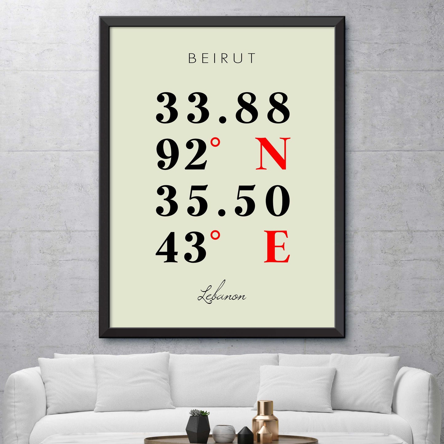 Beirut Coordinate Map