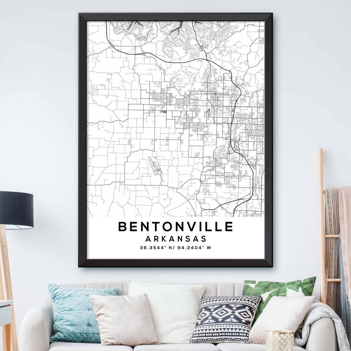 Bentonville,Arkansas Map Print
