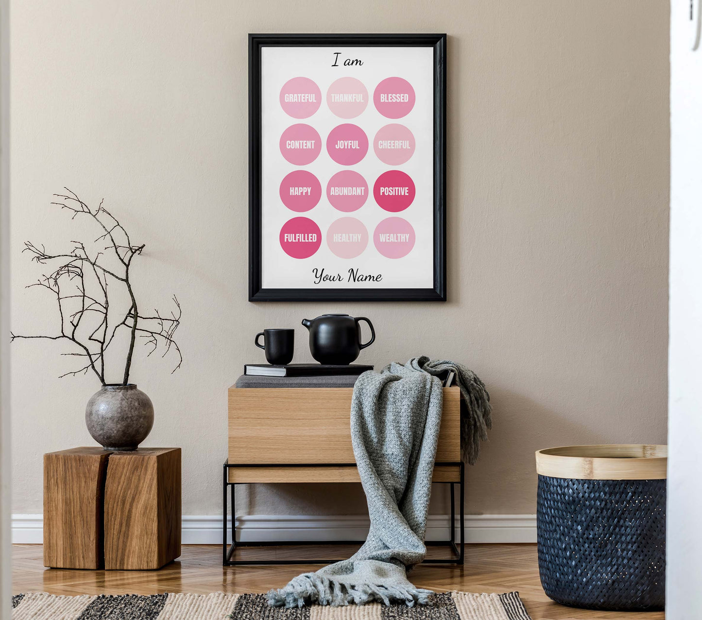 Pink Affirmations Print
