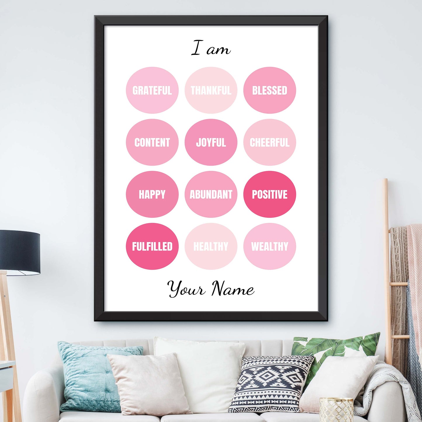 "I Am Grateful" Personalized Poster
