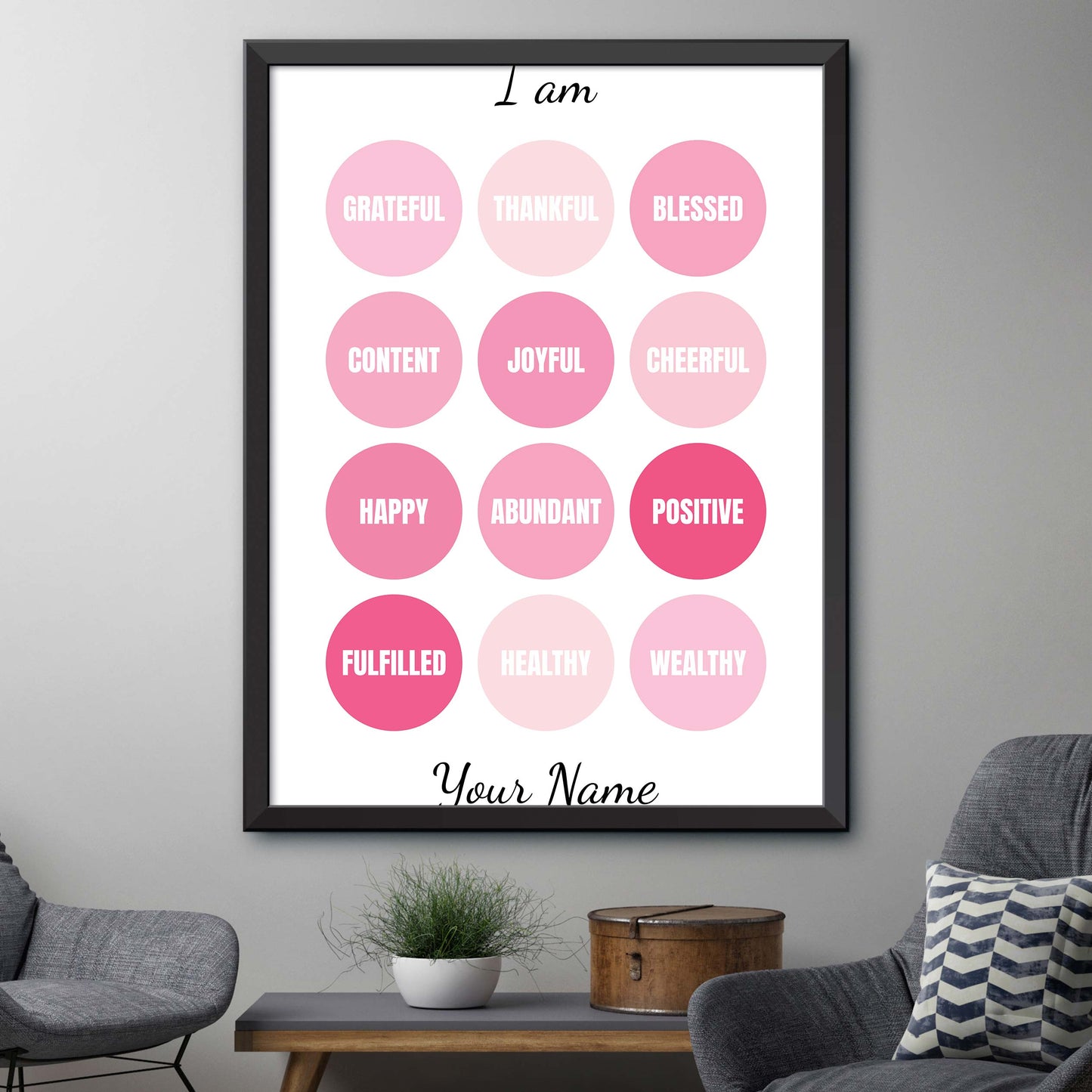 Pink Affirmations Print