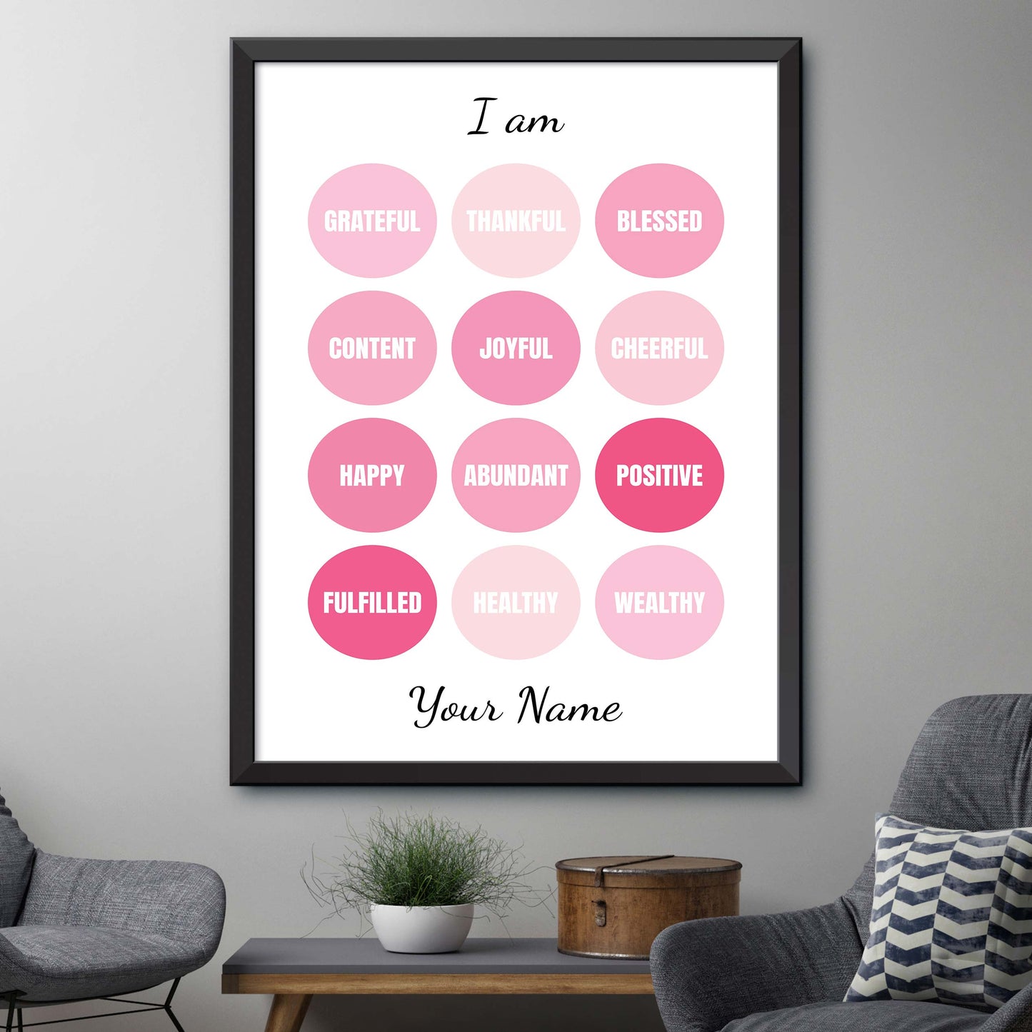 "I Am Grateful" Personalized Poster