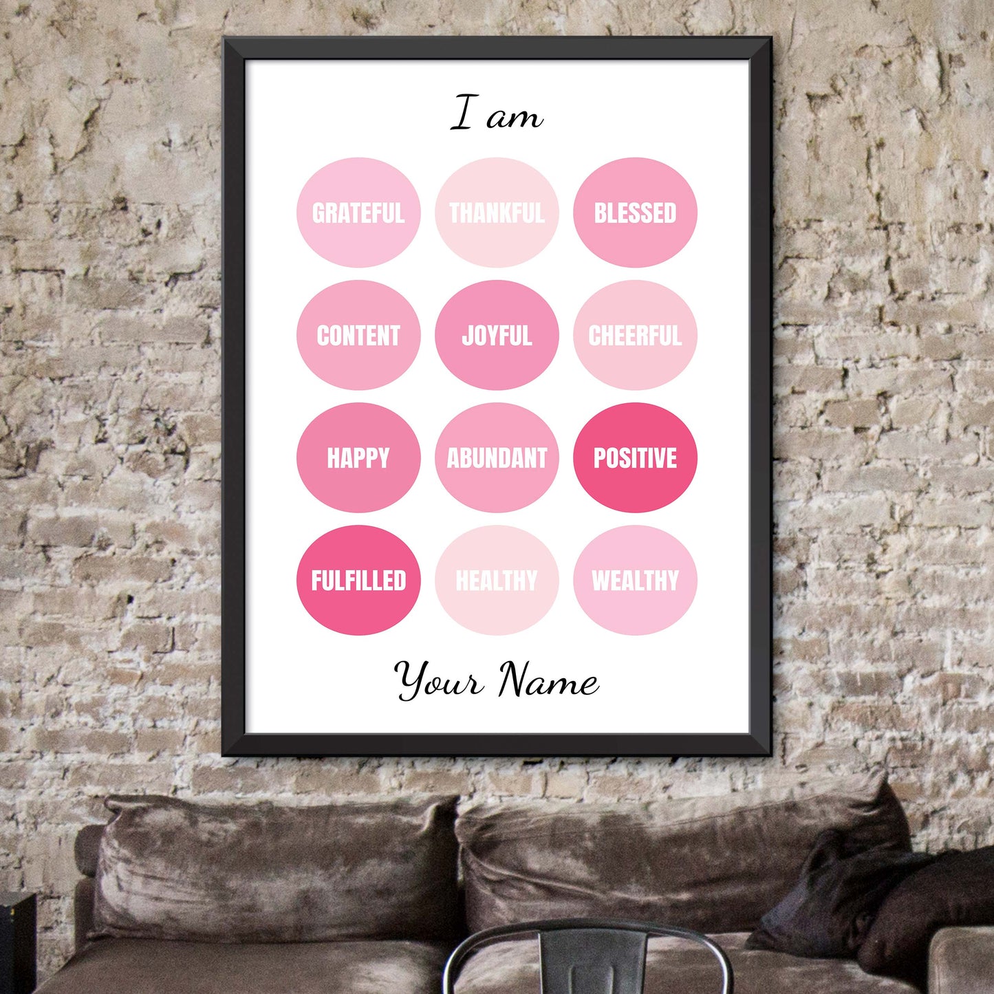 "I Am Grateful" Personalized Poster