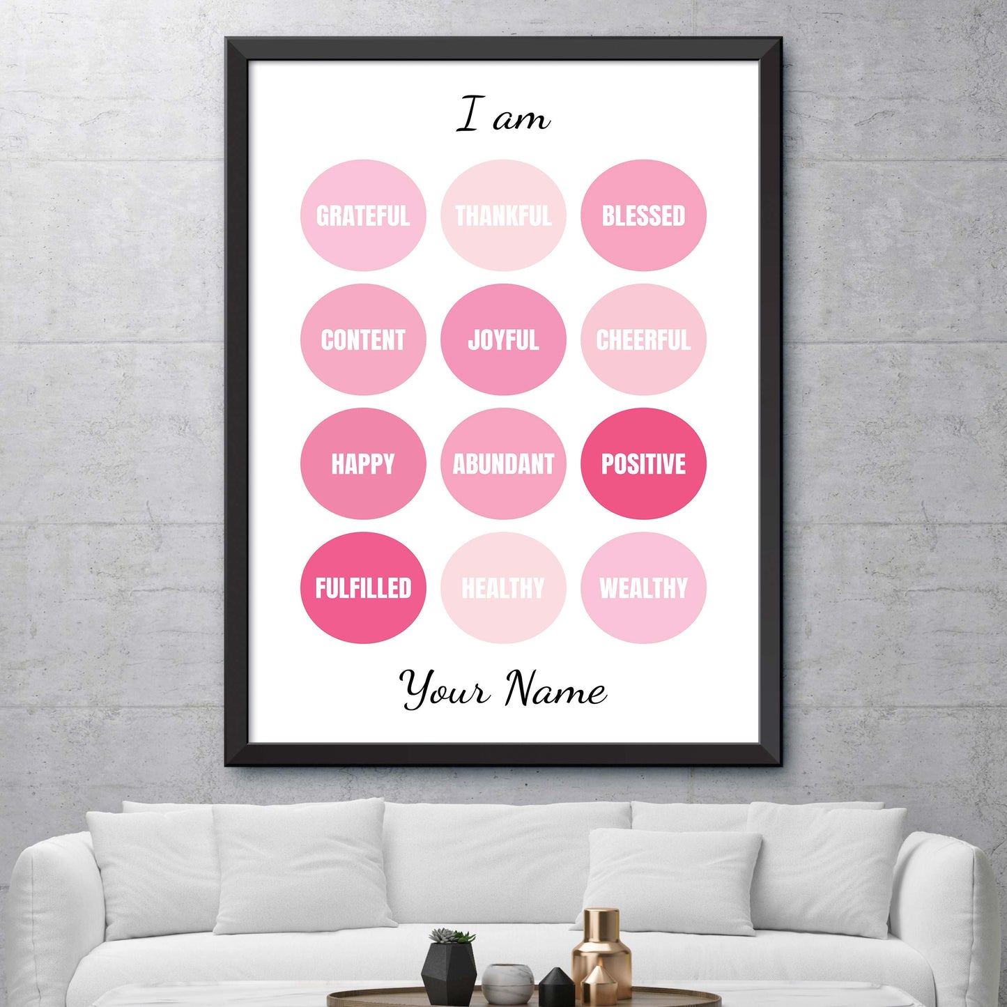 "I Am Grateful" Personalized Poster