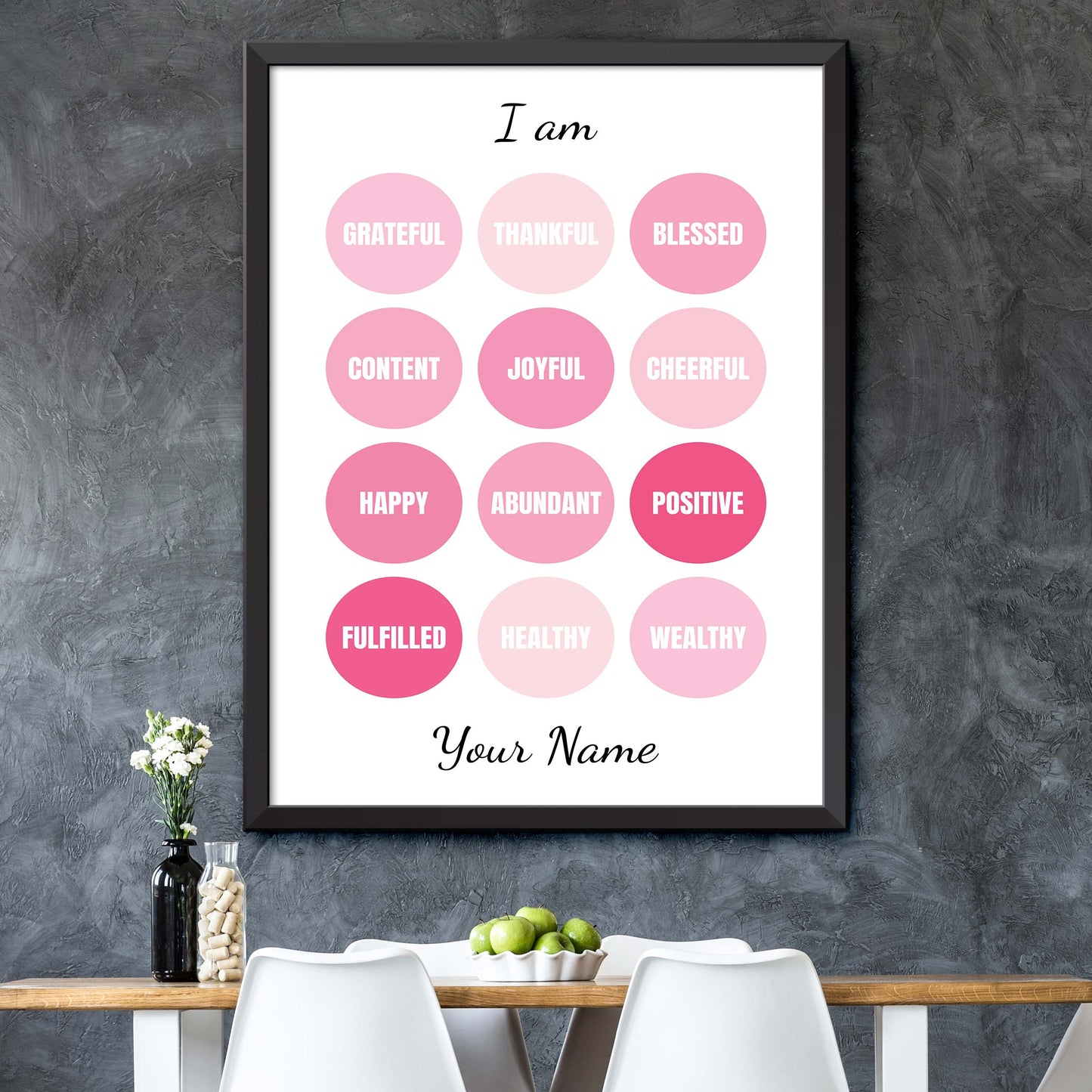 "I Am Grateful" Personalized Poster