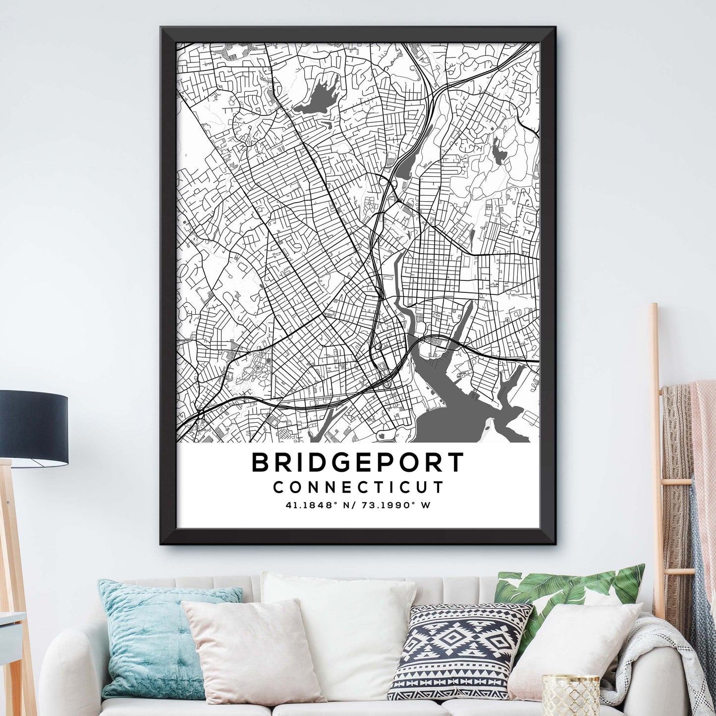 Bridgeport, Connecticut Map Print