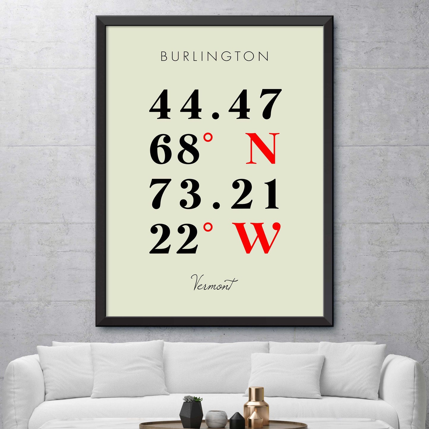 Burlington Coordinate Map
