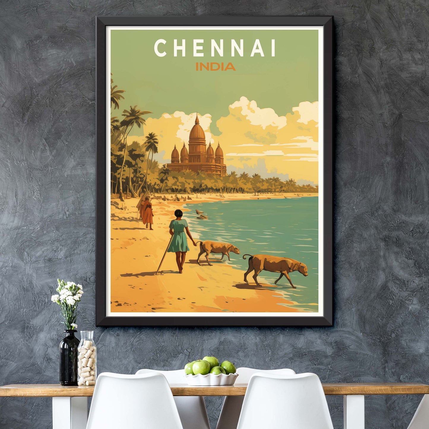 Chennai Chronicles: A Kaleidoscope of South Indian Splendor | Travel Poster Print