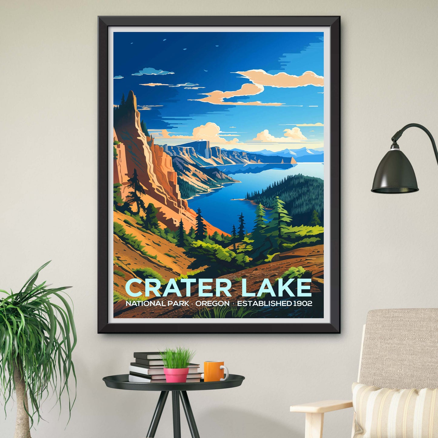 Crater Lake National Park, Oregon Travel Poster Print