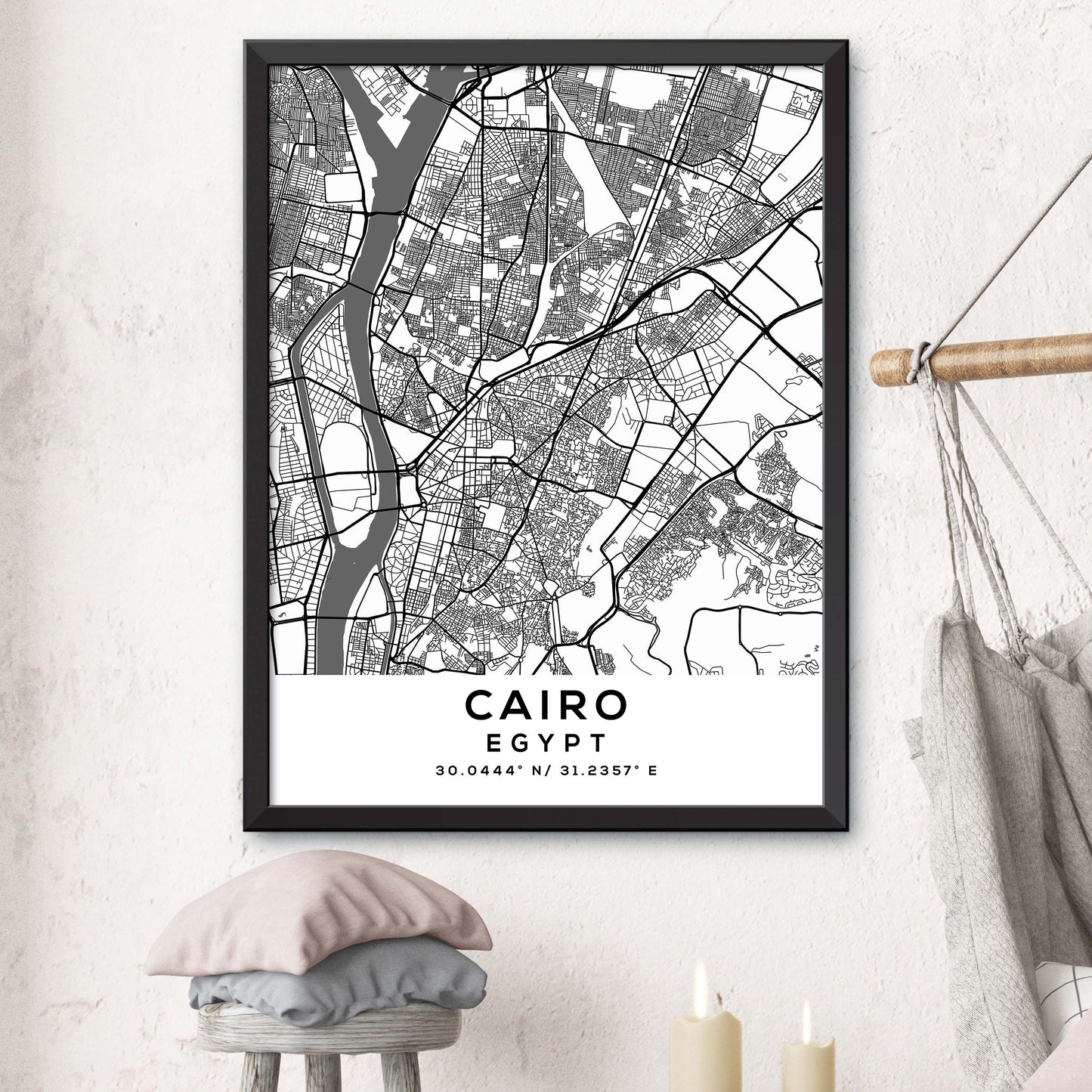 Cairo, Egypt Map Print
