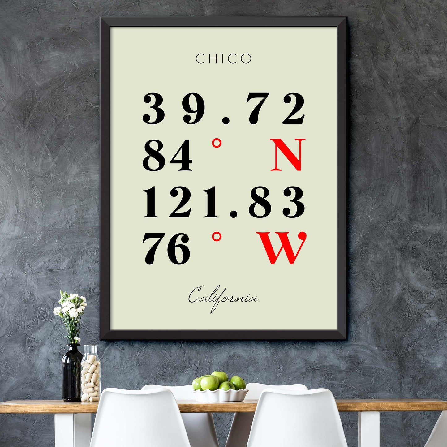 Chico Coordinate Map