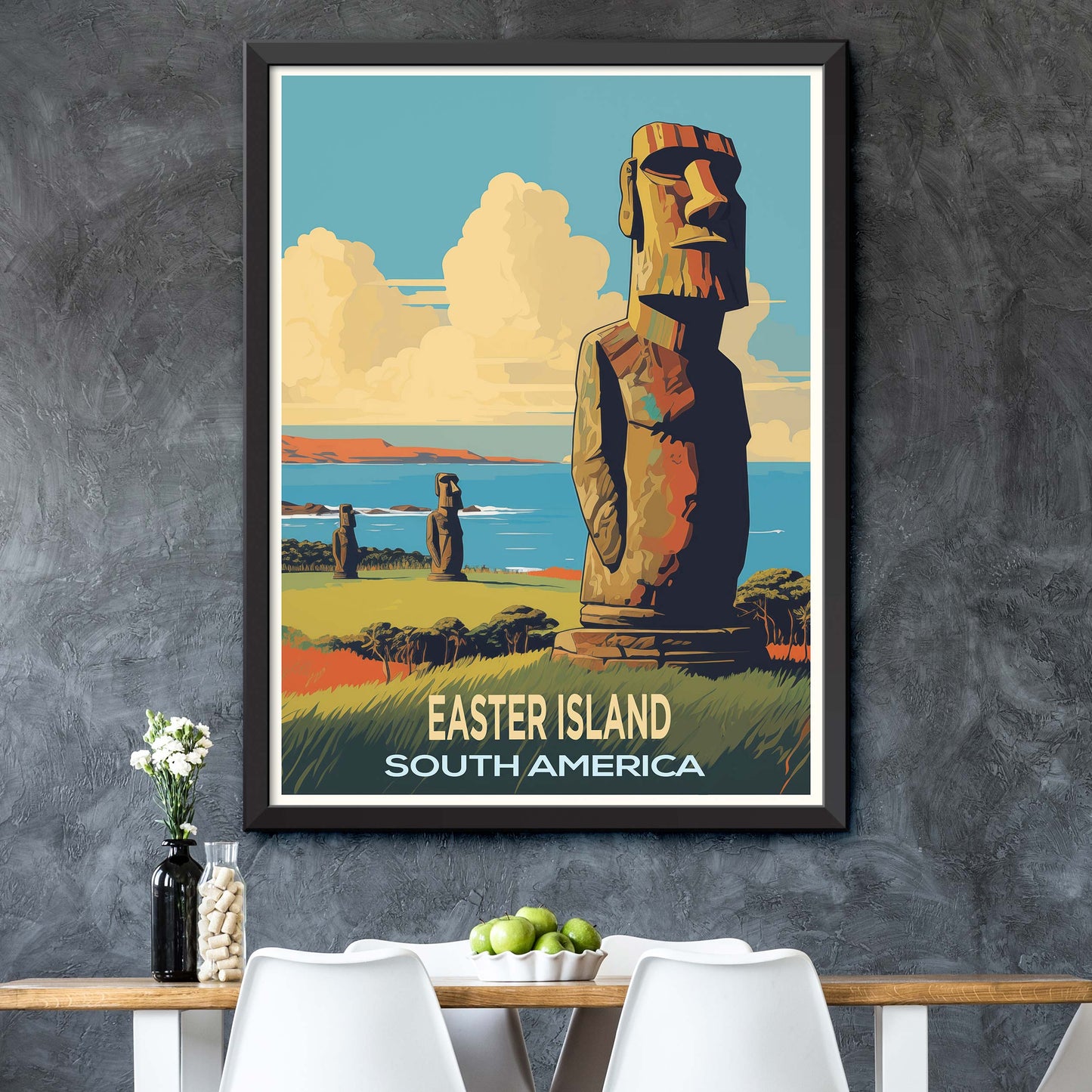 Easter Island, Chile Moai Statue Travel Print