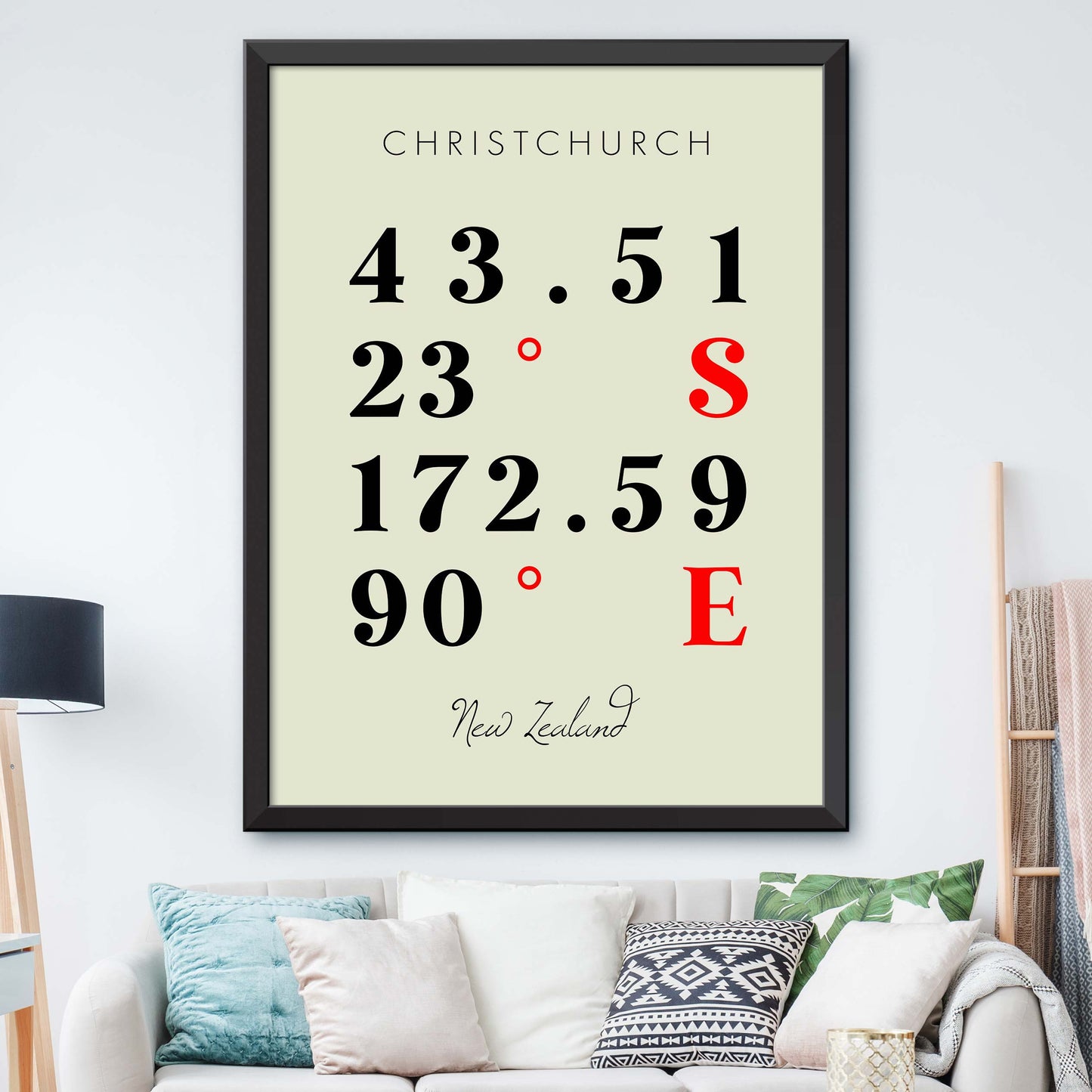 Christchurch Coordinate Map