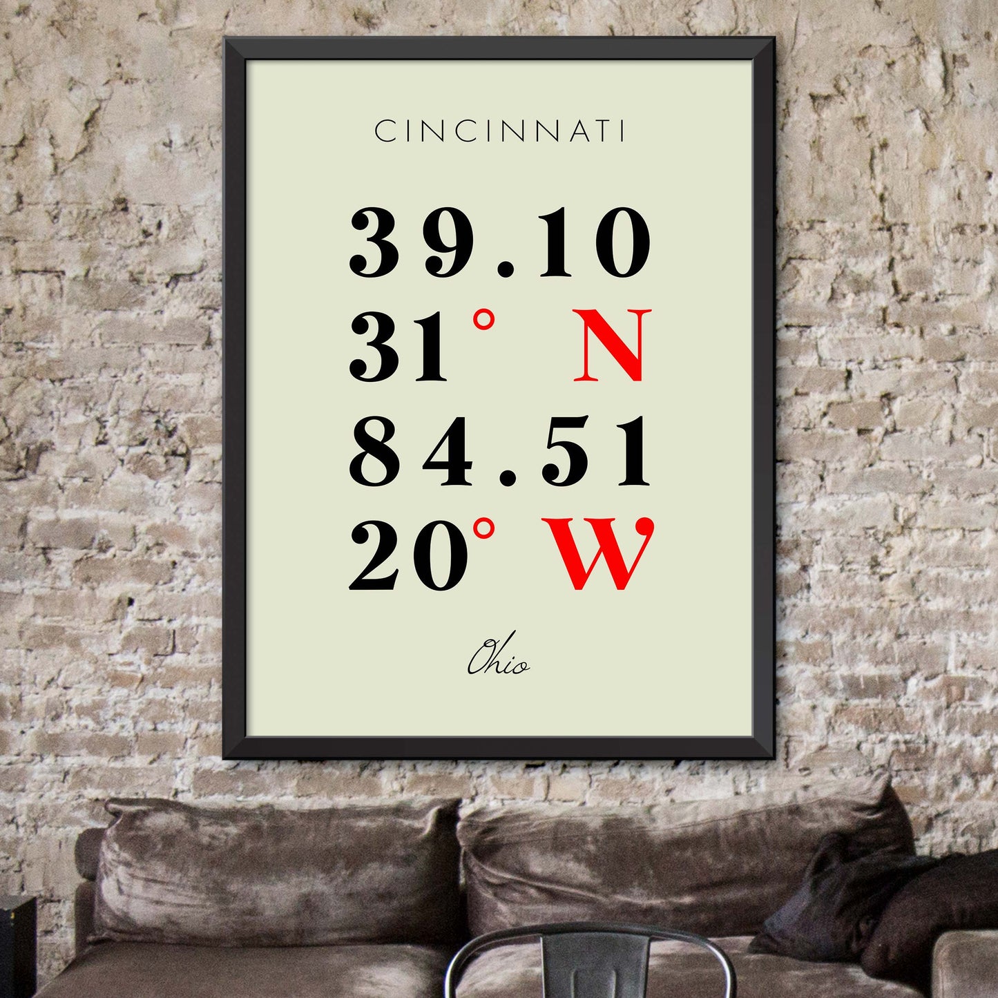 Cincinnati Coordinate Map