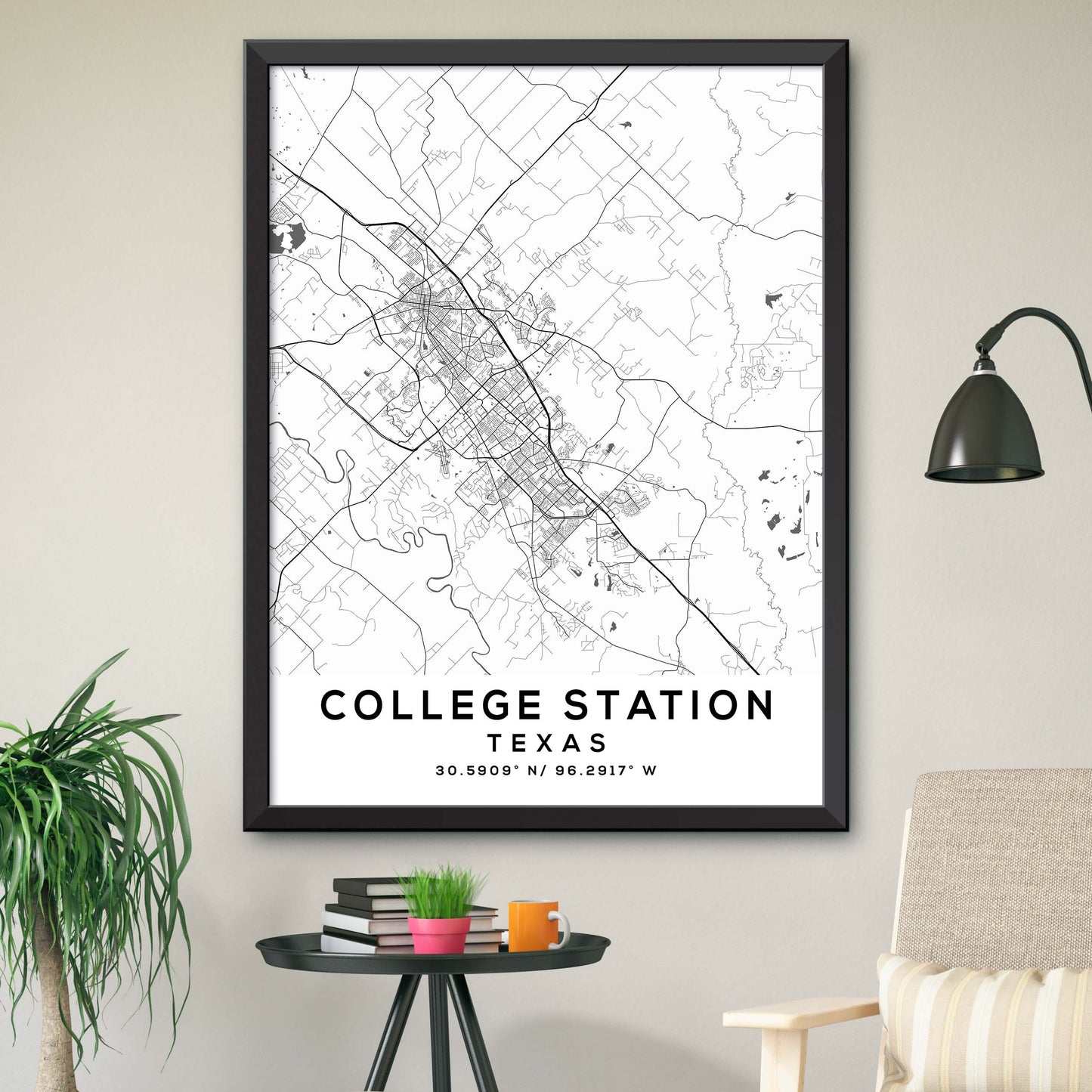 College Station, Texas Map Print