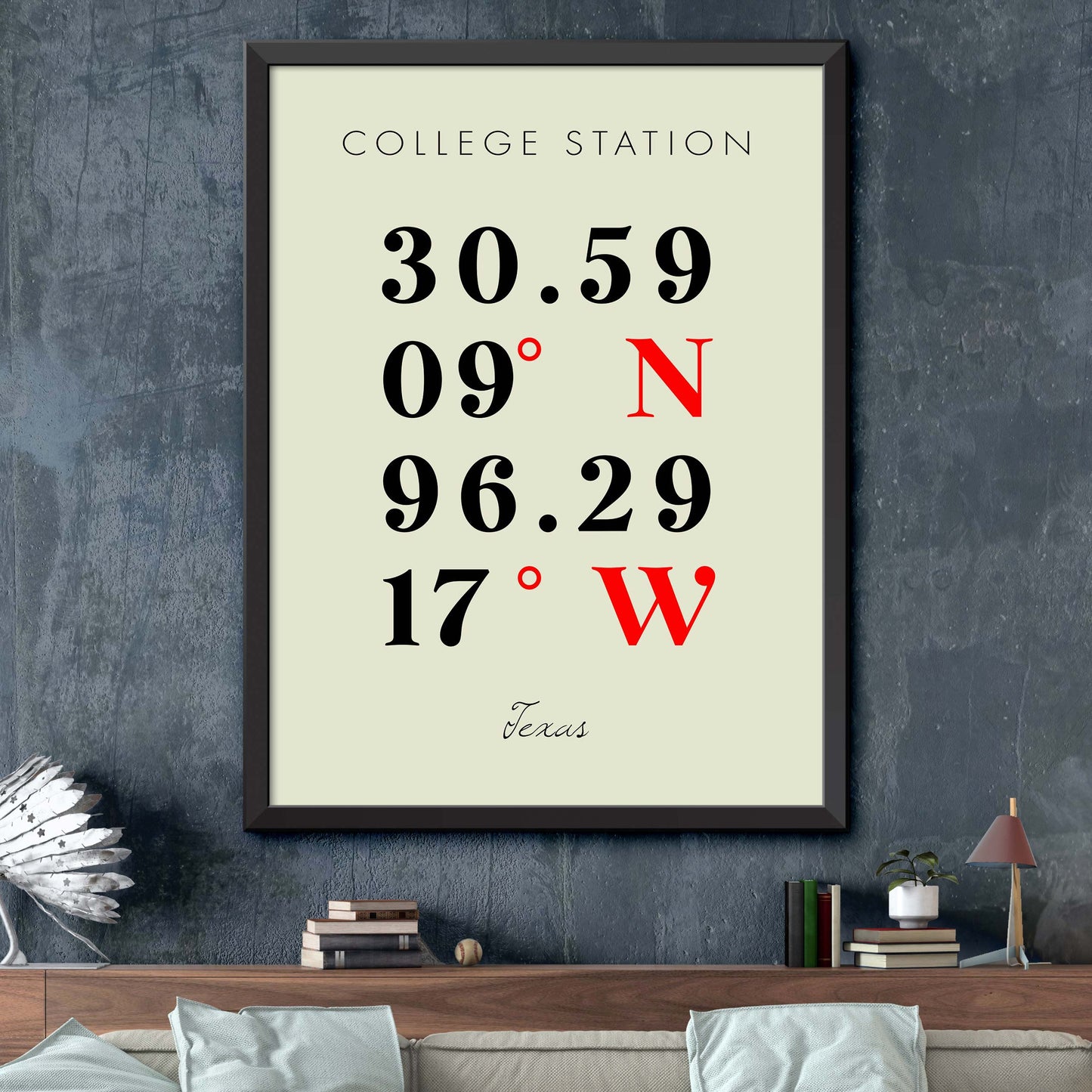 College Station, Texas Coordinate Map