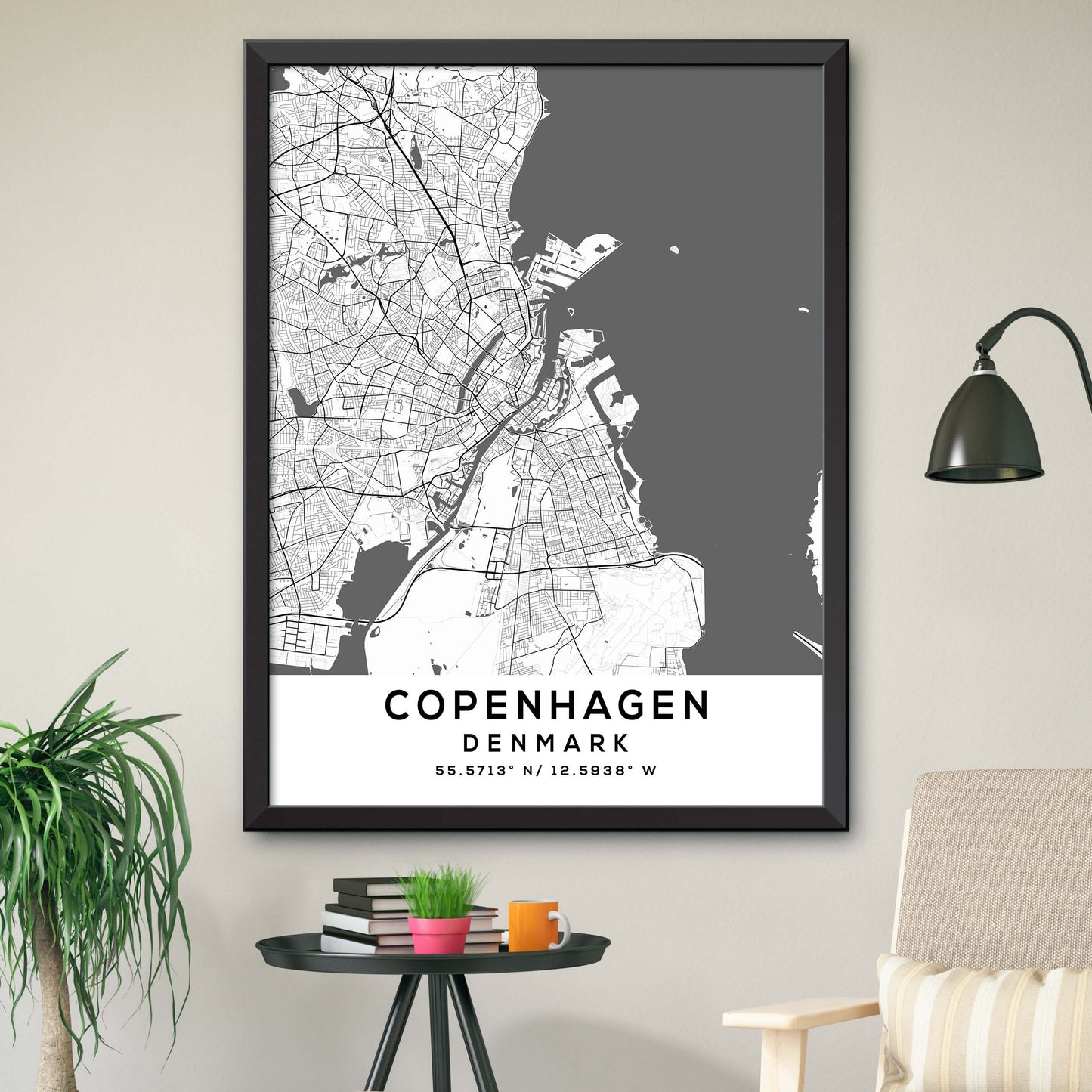 Copenhagen, Denmark Map Print