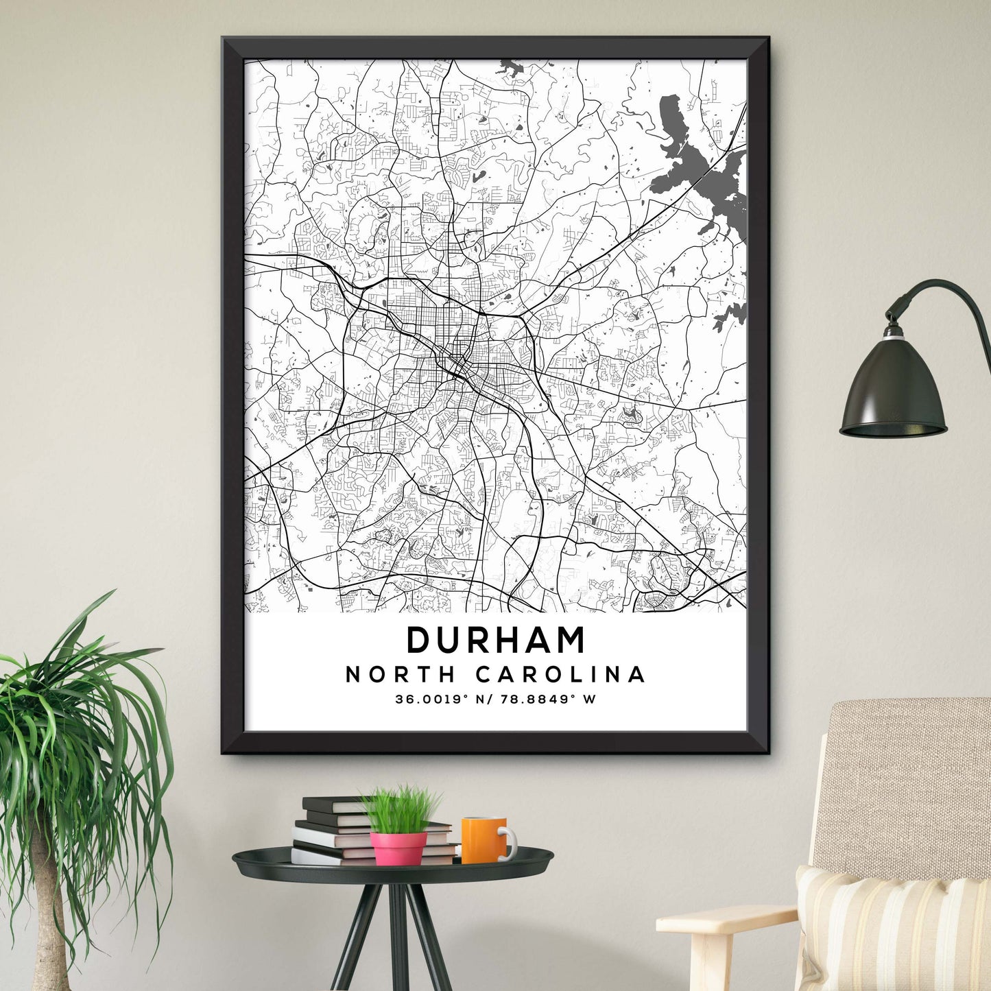 Durham, North Carolina Map Print