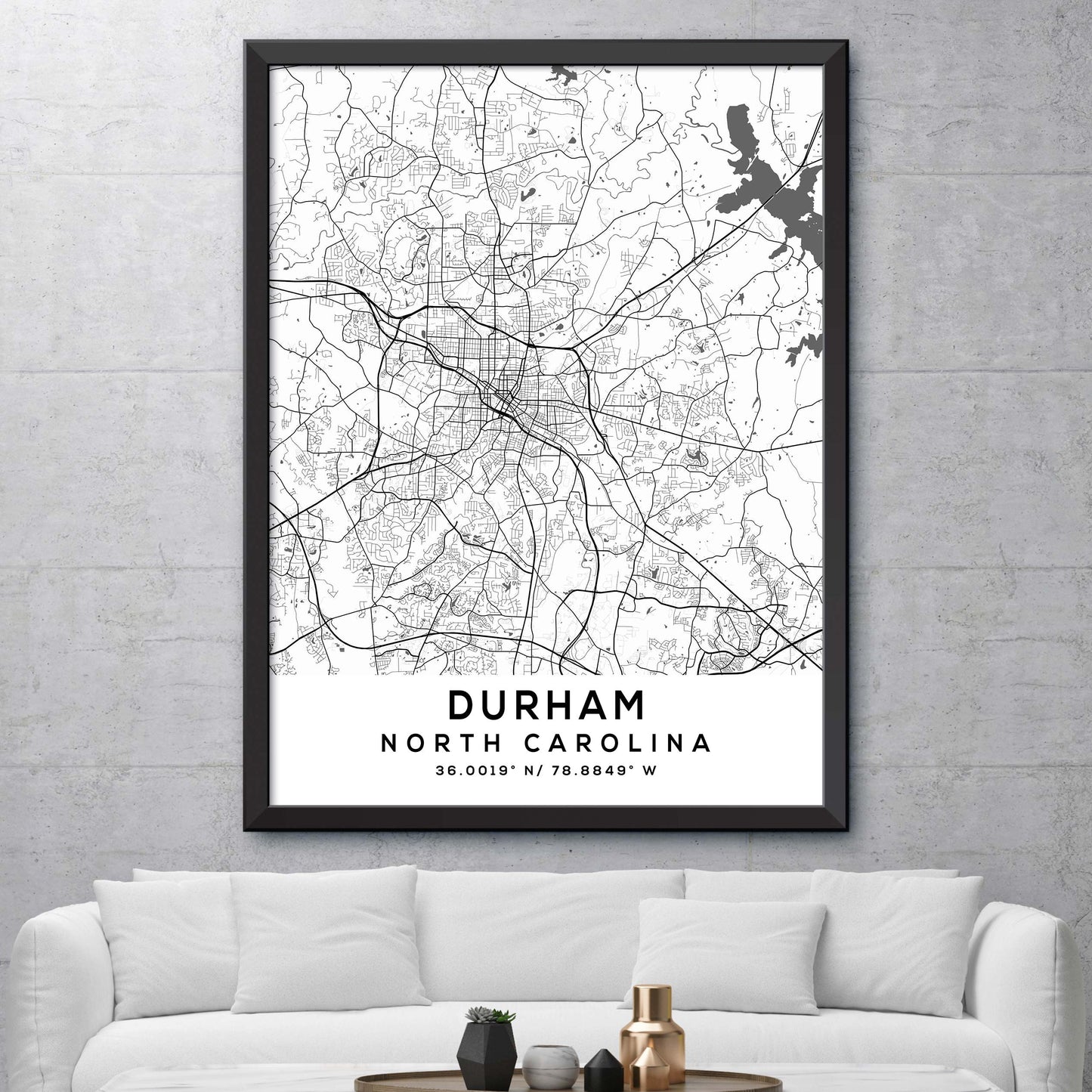 Durham, North Carolina Map Print