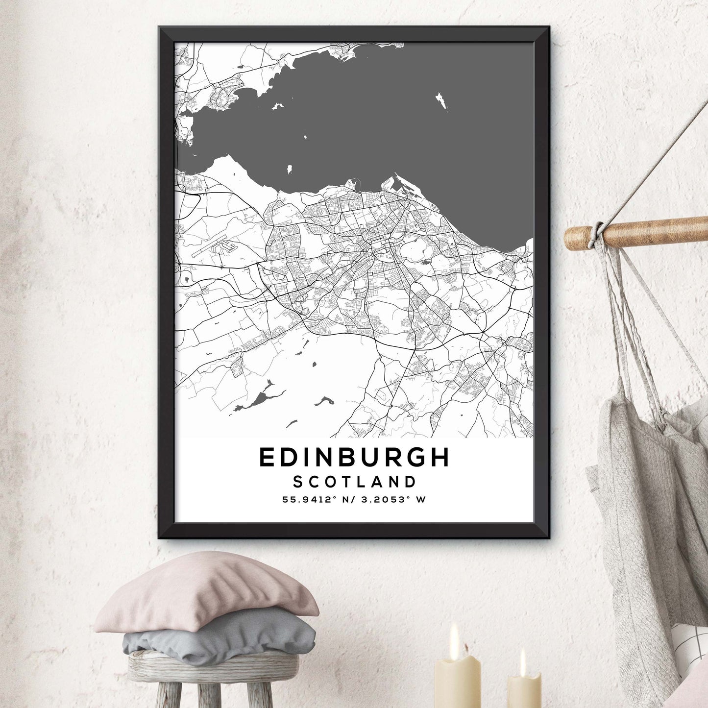 Edinburgh, Scotland Map Print
