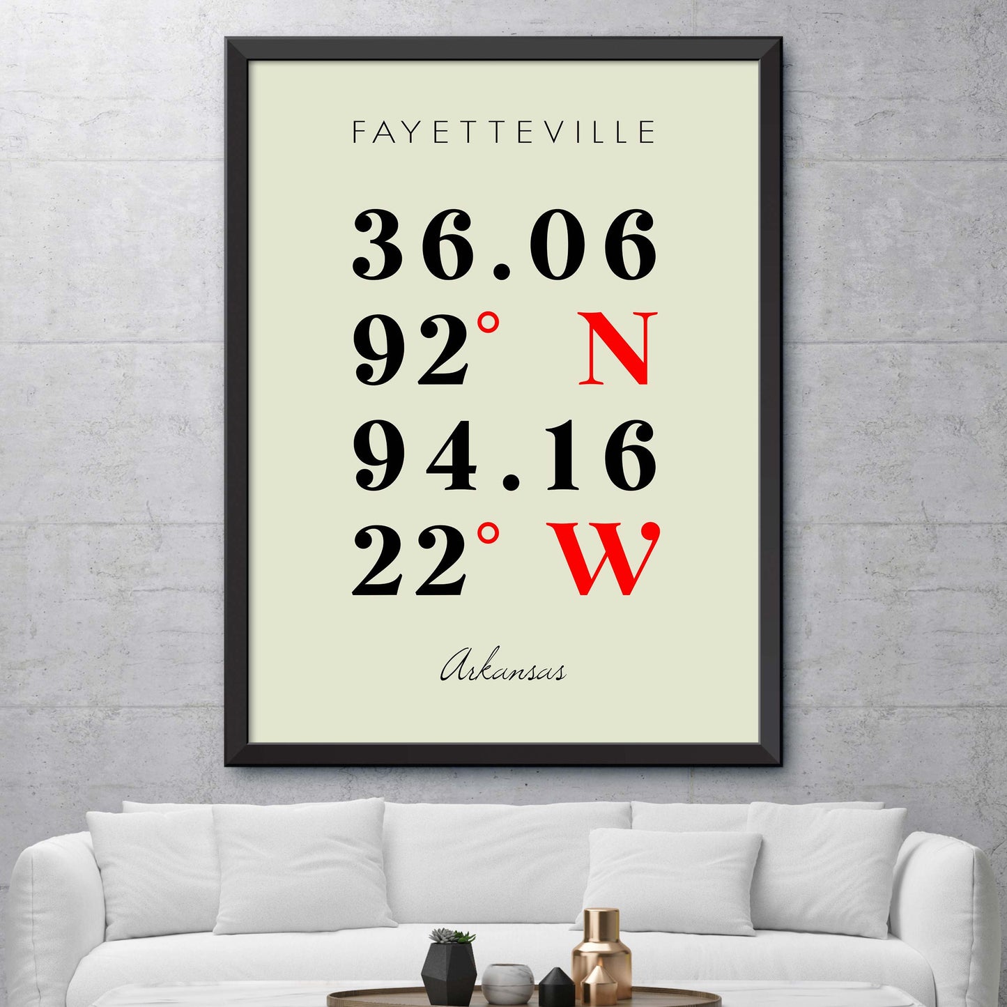 Fayetteville Coordinate Map