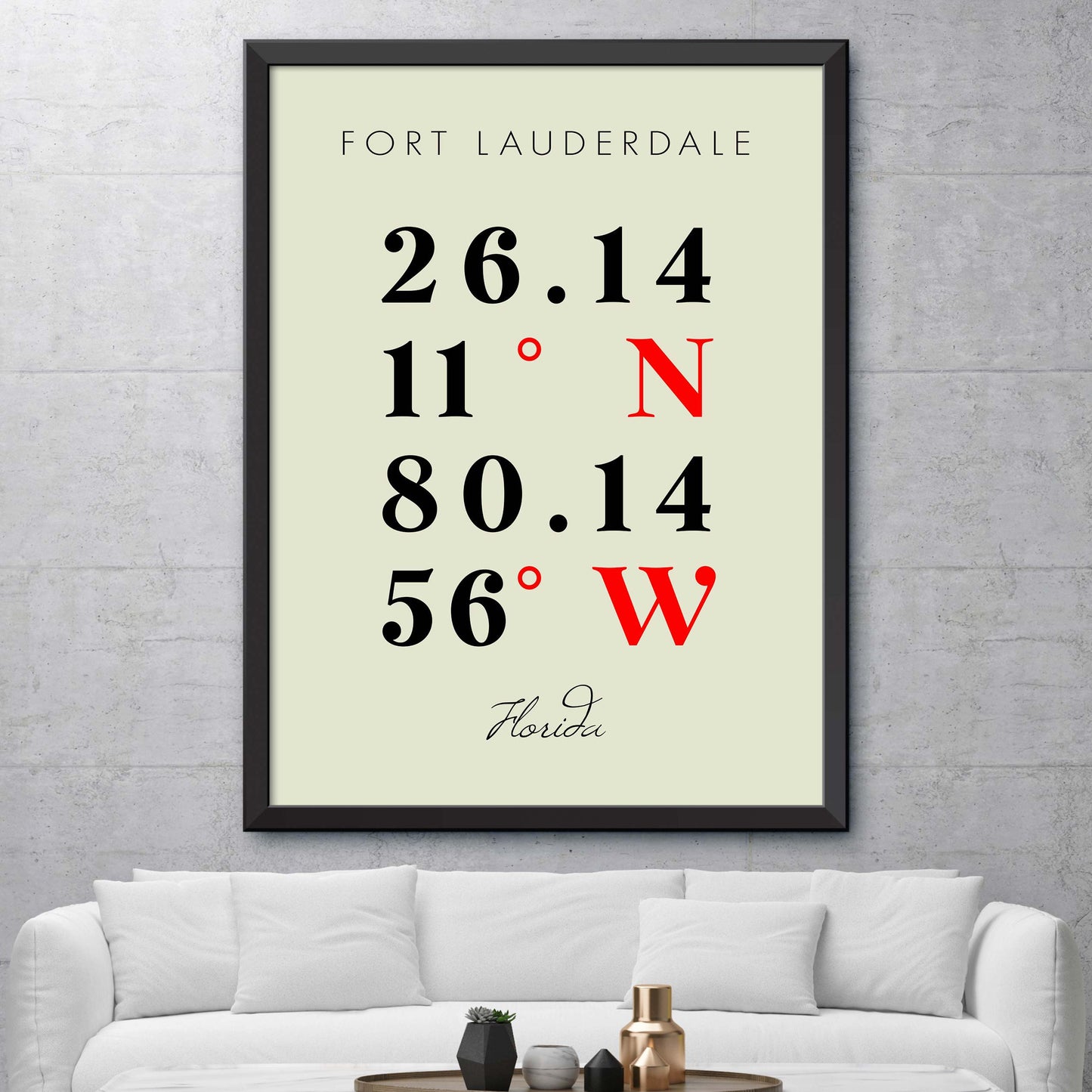 Fort-Lauderdale Coordinate Map