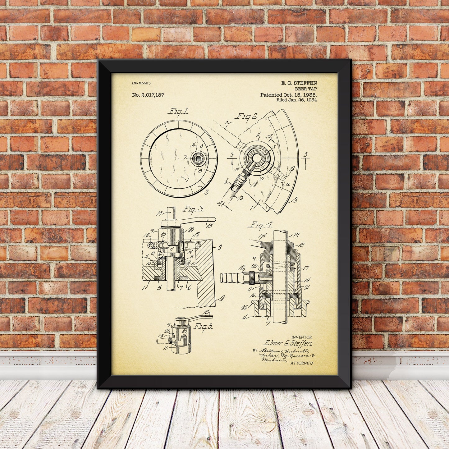 Beer Tap Patent Patent Print