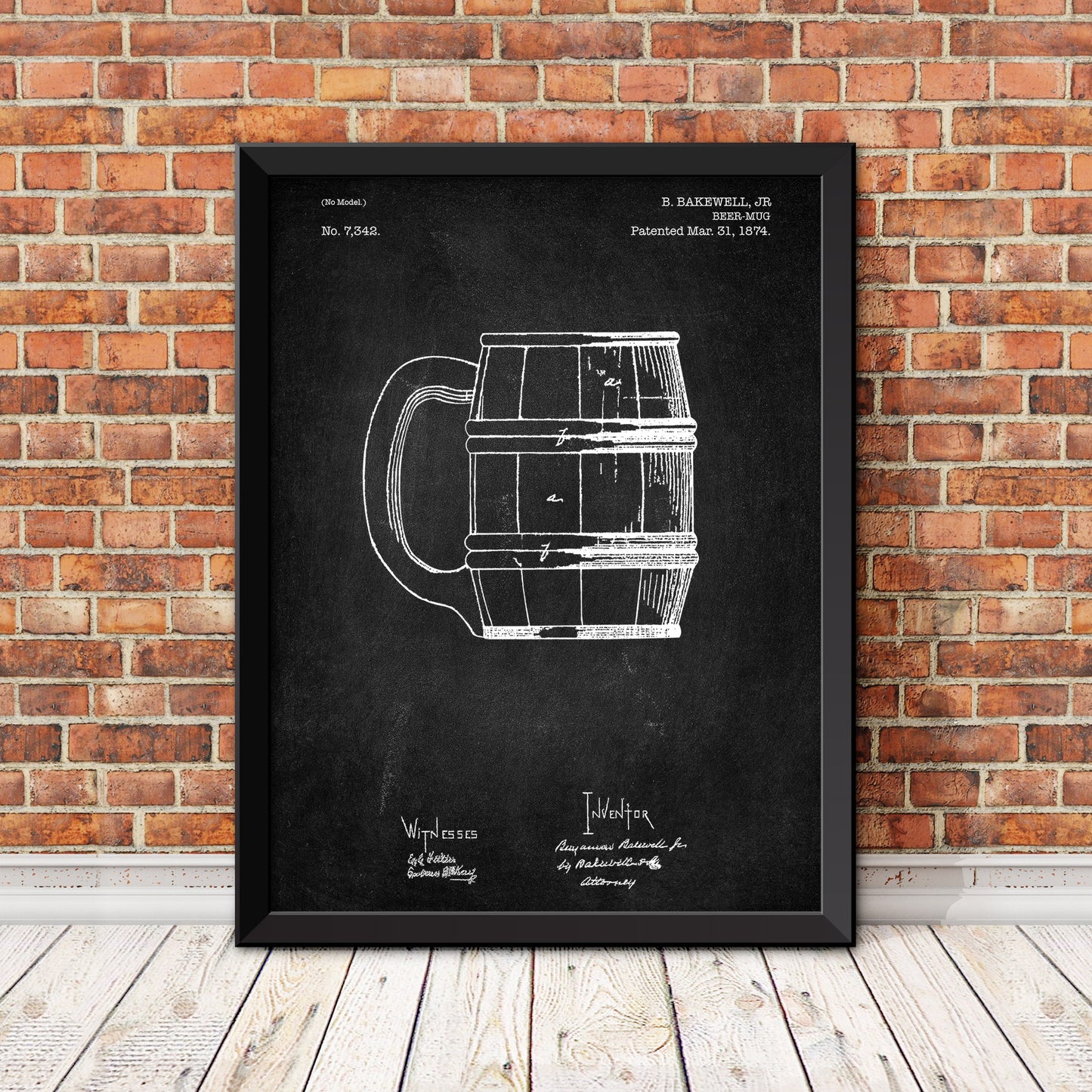 Beer Mug Patent Patent Print