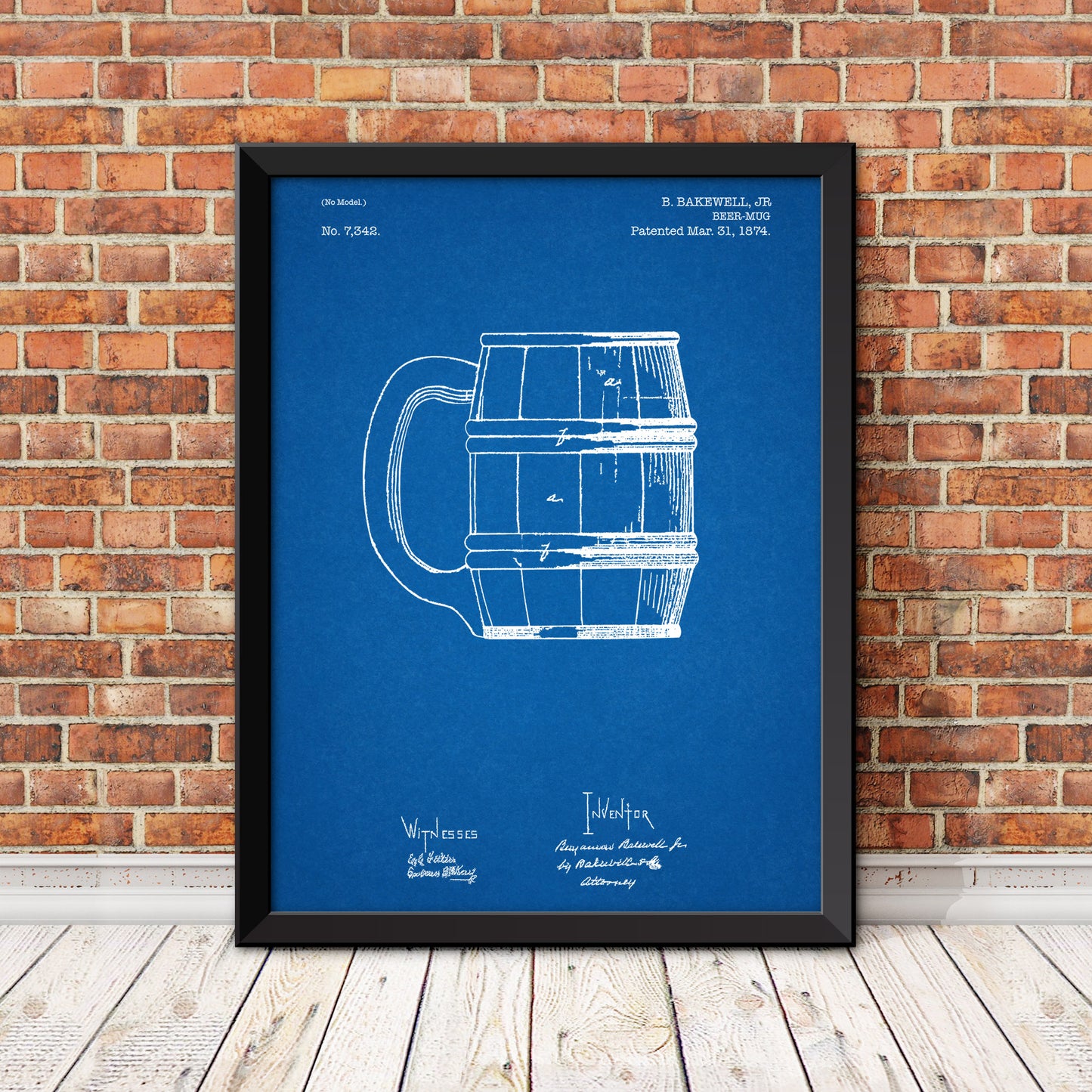 Beer Mug Patent Patent Print